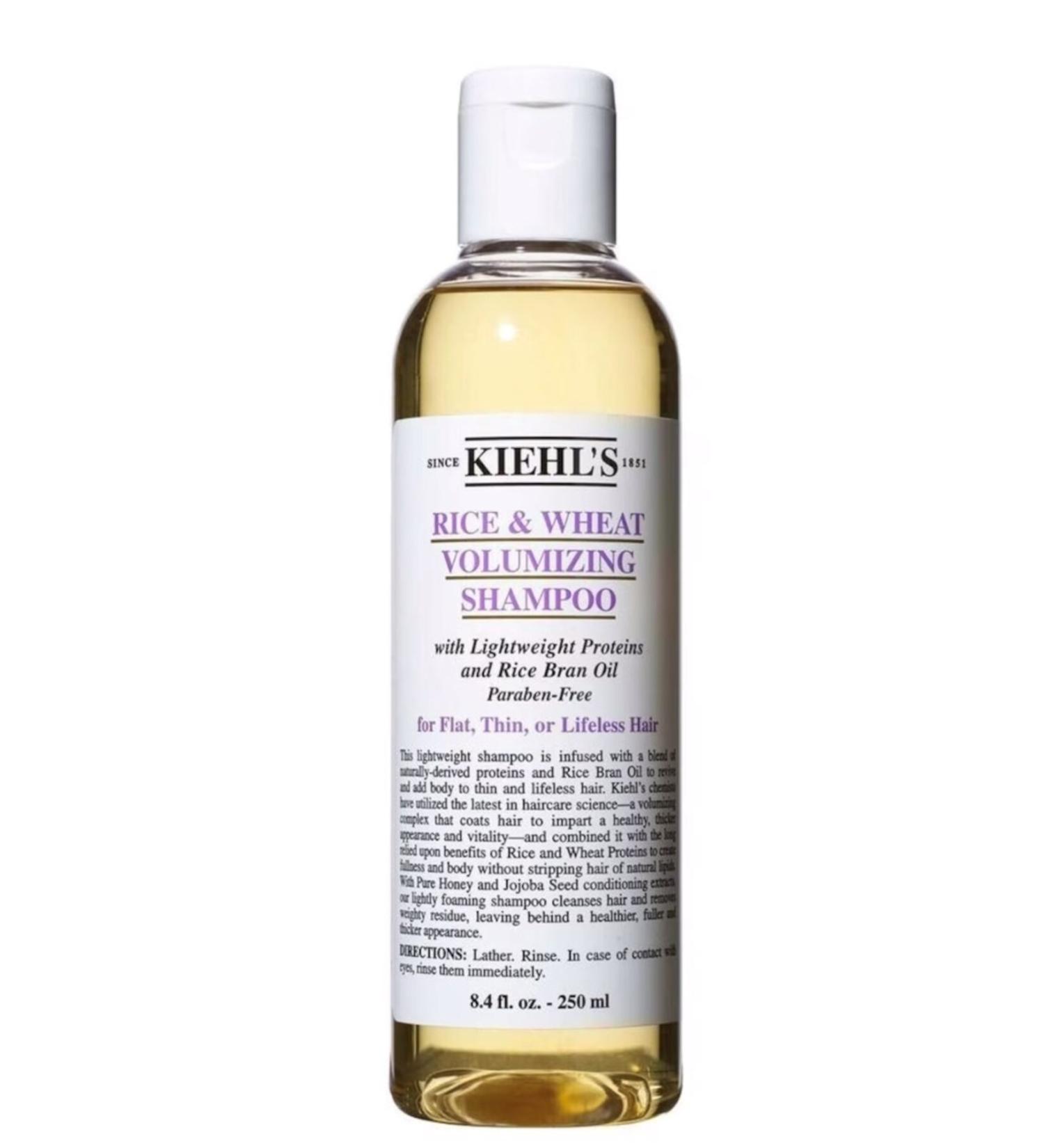 Kiehl's New York Rice And Wheat Volumizing Shampoo 250 ml - For Lifeless Damaged Hair