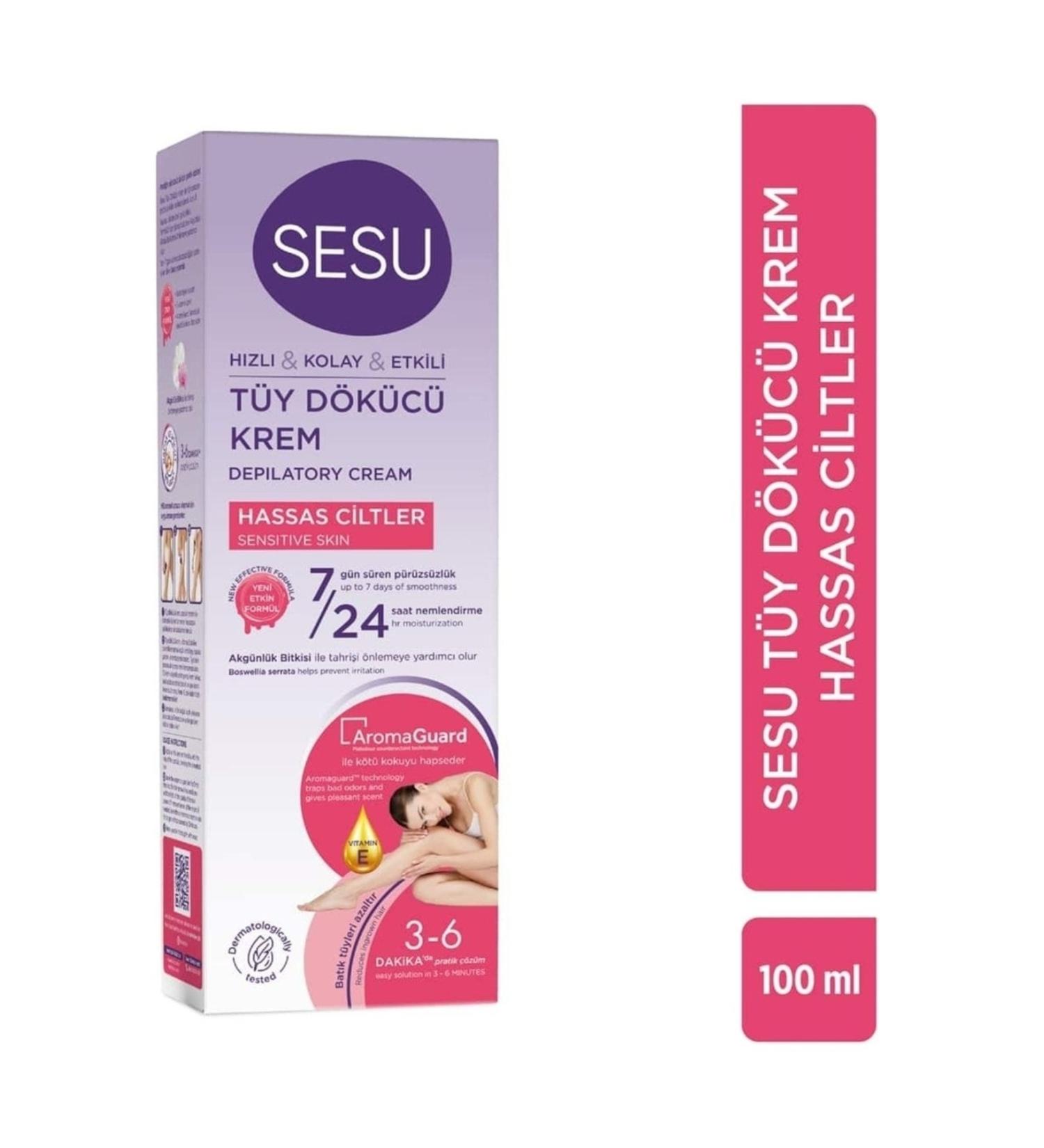 Sesu Hair Removal Cream Sensitive Skin 100 ml