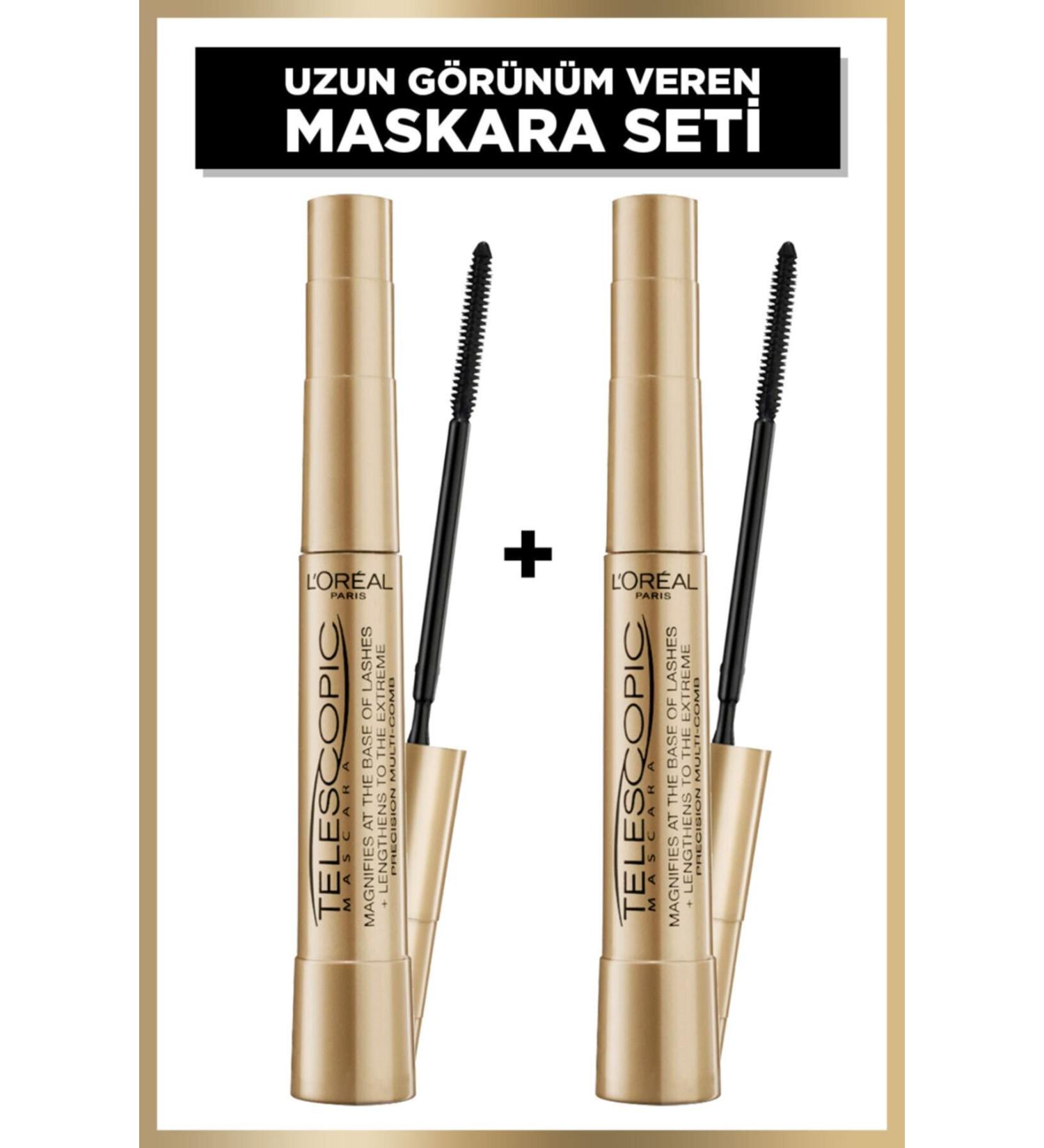 L'Oreal Paris Telescopic Black Mascara Set of 2 L'Oreal Paris - Buy Online on GoSupps.com