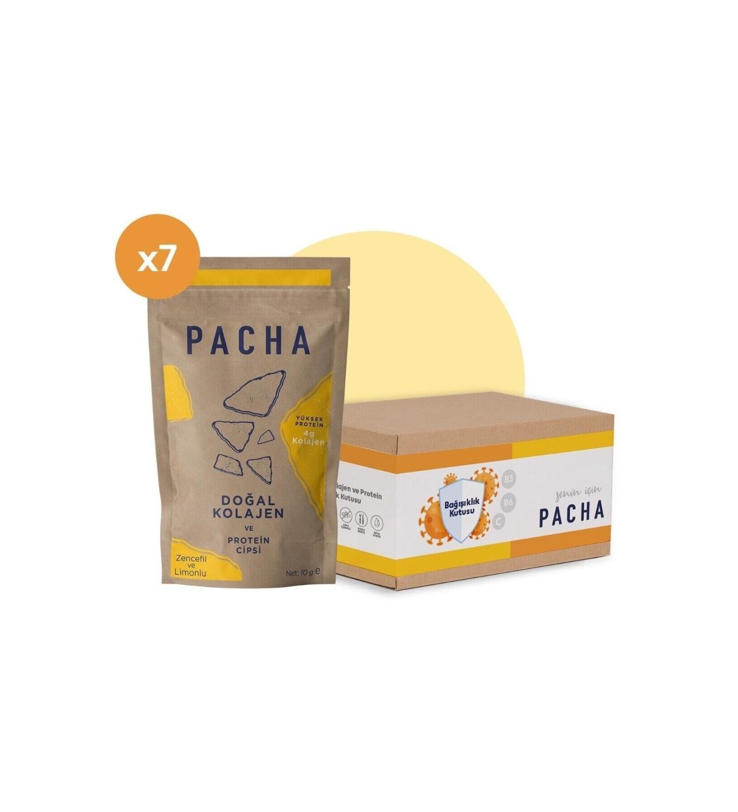 PACHA Natural Collagen and Protein Chips | Immunity Box | Pack of 7