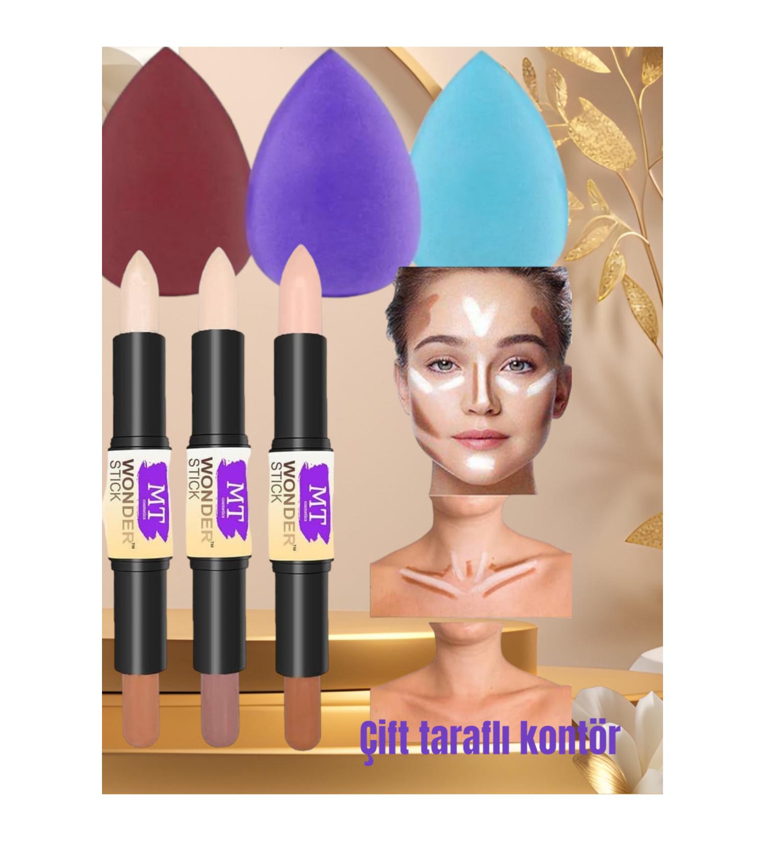 MT 3 Pieces Double Sided Contour Concealer 3 Pieces Sponge