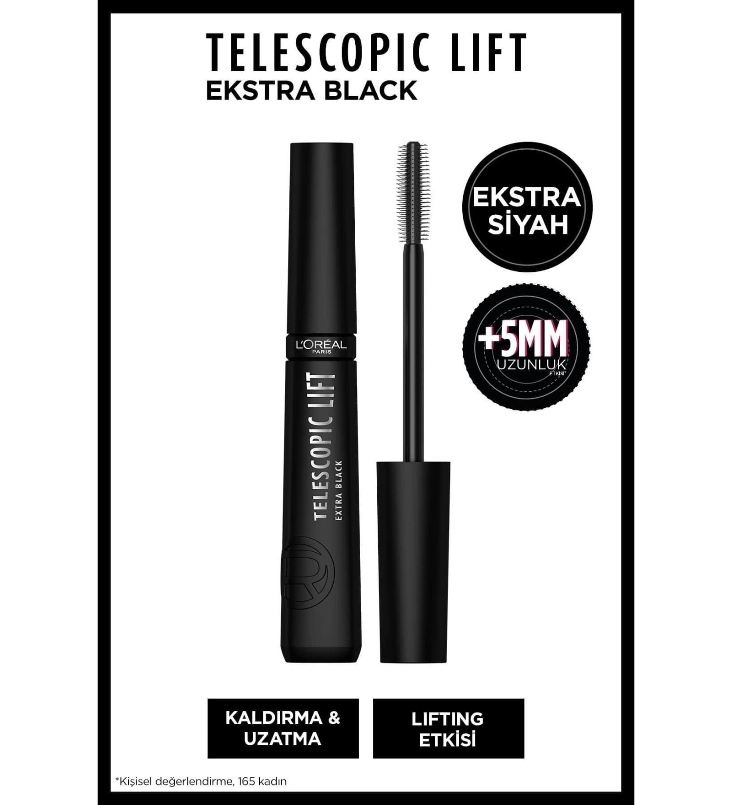 L'Oreal Paris Telescopic Lift Extra Black Mascara Long and Volume - Buy Online on GoSupps.com