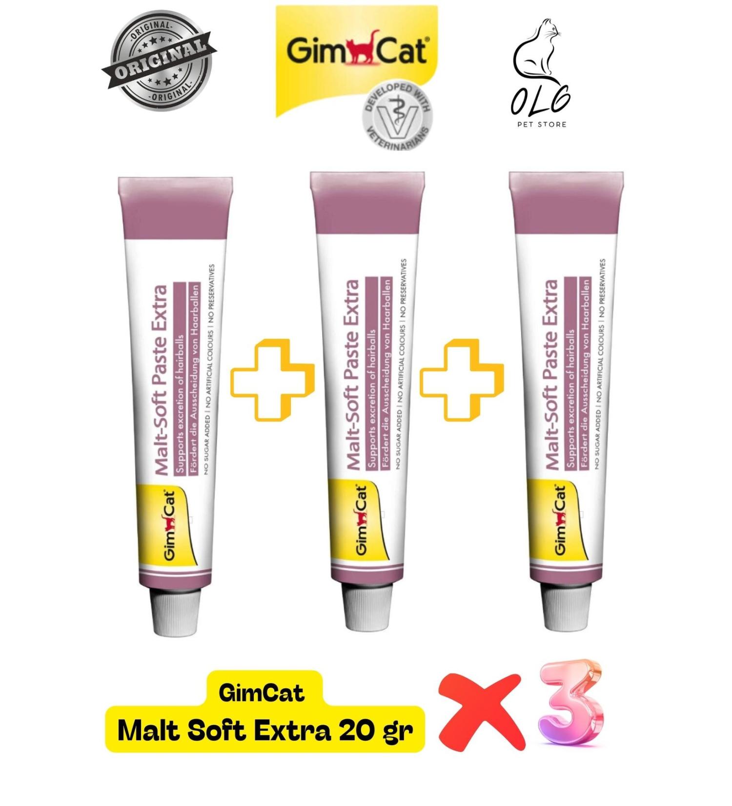 Gimcat 3 Pieces Gimcat Malt Soft Extra 20 gr. (Fluff prevention)
