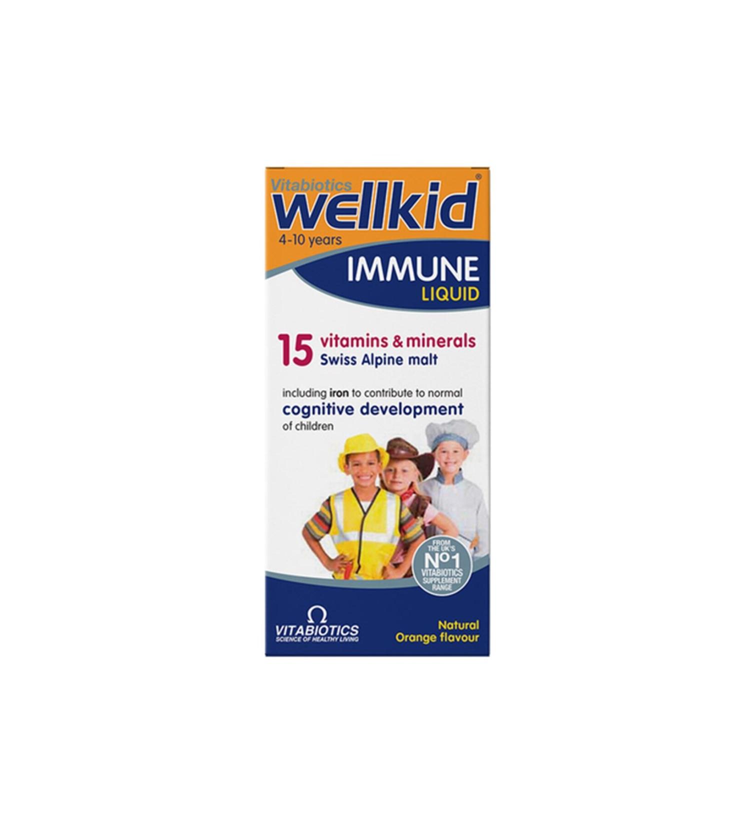 Vitabiotics Wellkid Immune Liquid Liquid Supplement 150 ml | 4-10 Years