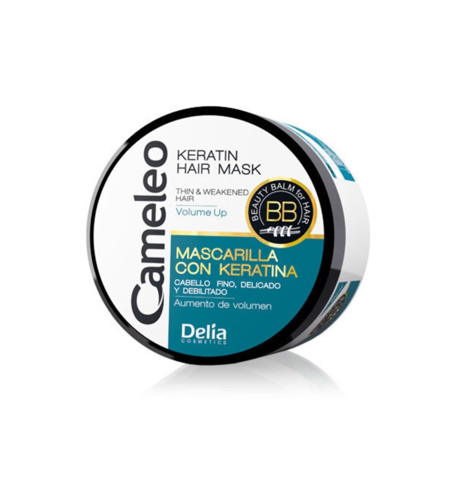 Delia Cameleo Bb Keratin Mask 200ml Thin Weak Hair (Hand Cleaning Gel is a Gift)