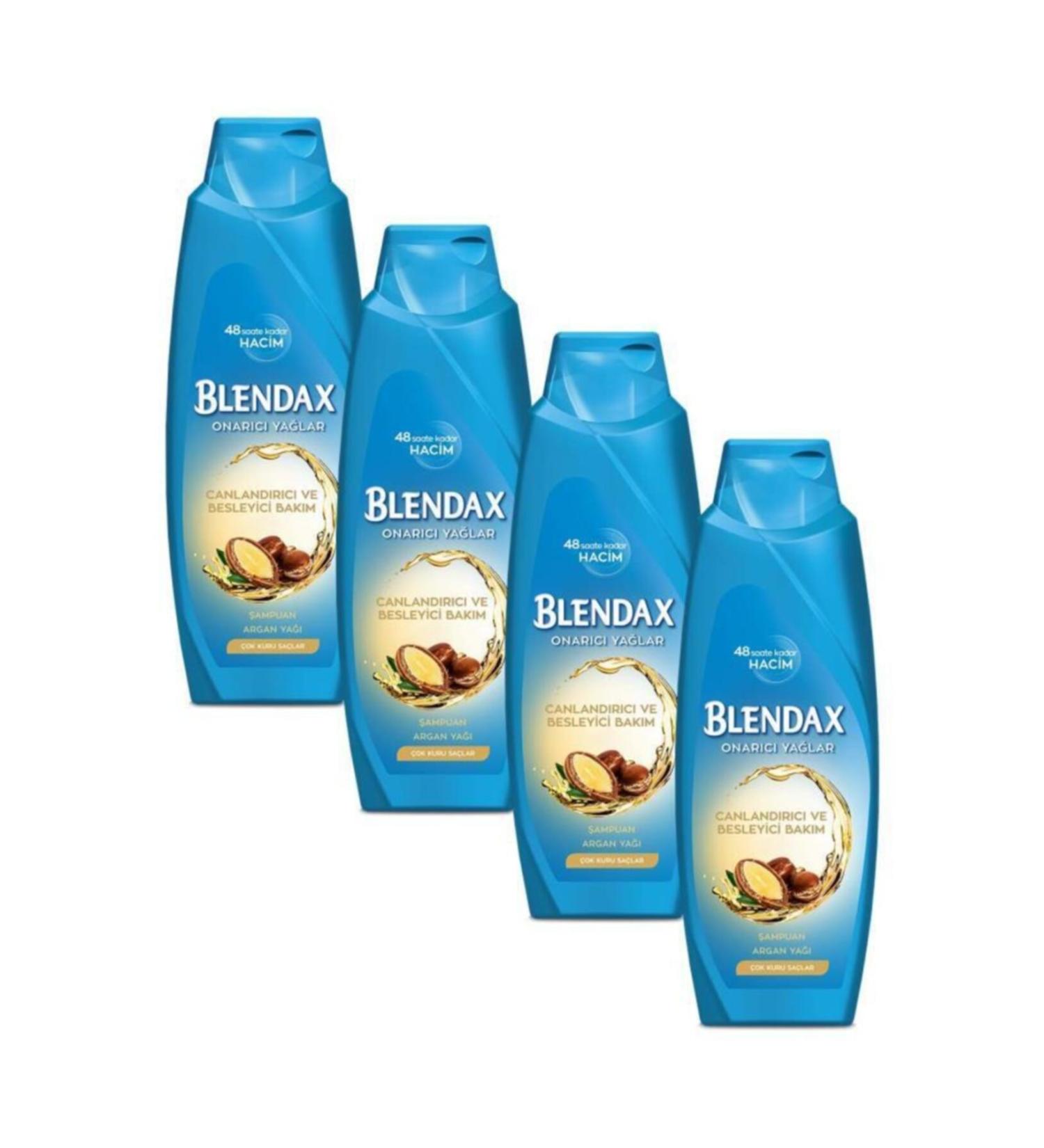 Blendax Revitalizing and Nourishing Care - Repairing Oils Argan Oil Shampoo 500 ml X 4 Pieces