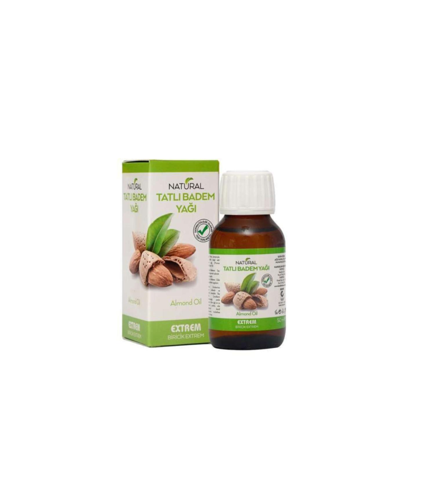 Natural Extreme Hair and Skin Care Oil Sweet Almond Oil 50 Ml