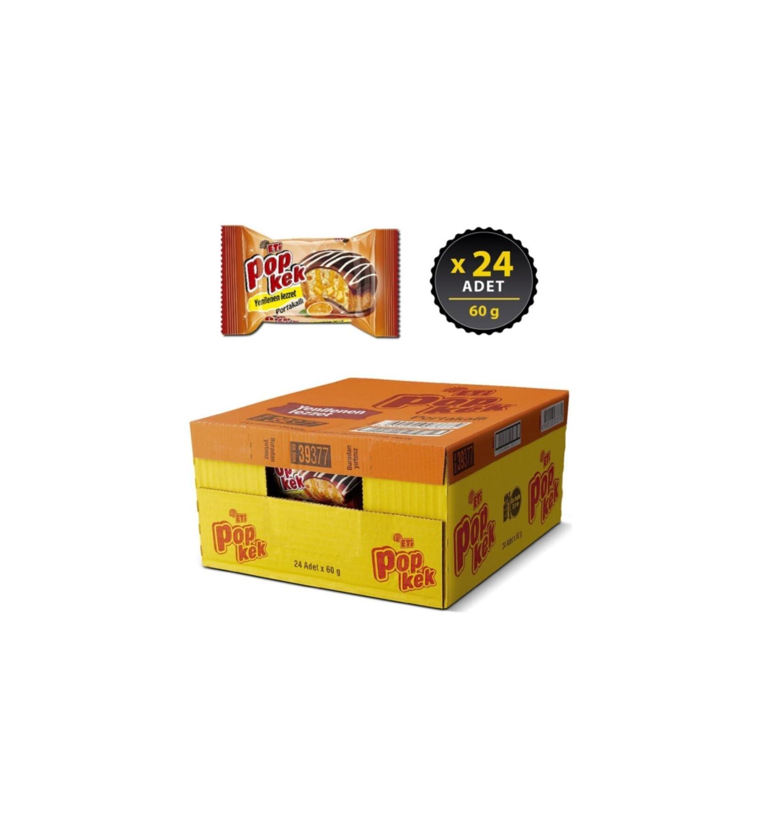 Eti Popkek Orange Cake 60 g x 24 Pieces