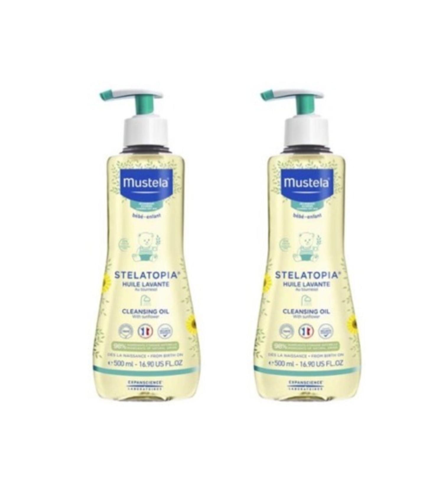 Mustela Stelatopia Huile Lavante Cleansing Oil 500 Ml 2 Boxes