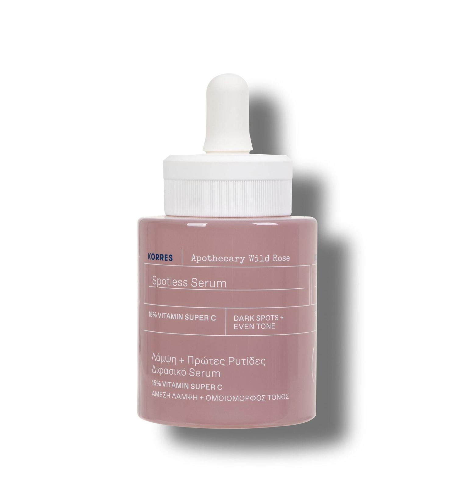 Korres Apothecary Wild Rose Wrinkle Dark Spot and Dullness Improver and Brightening Serum 30 ml - Buy Online on GoSupps.com
