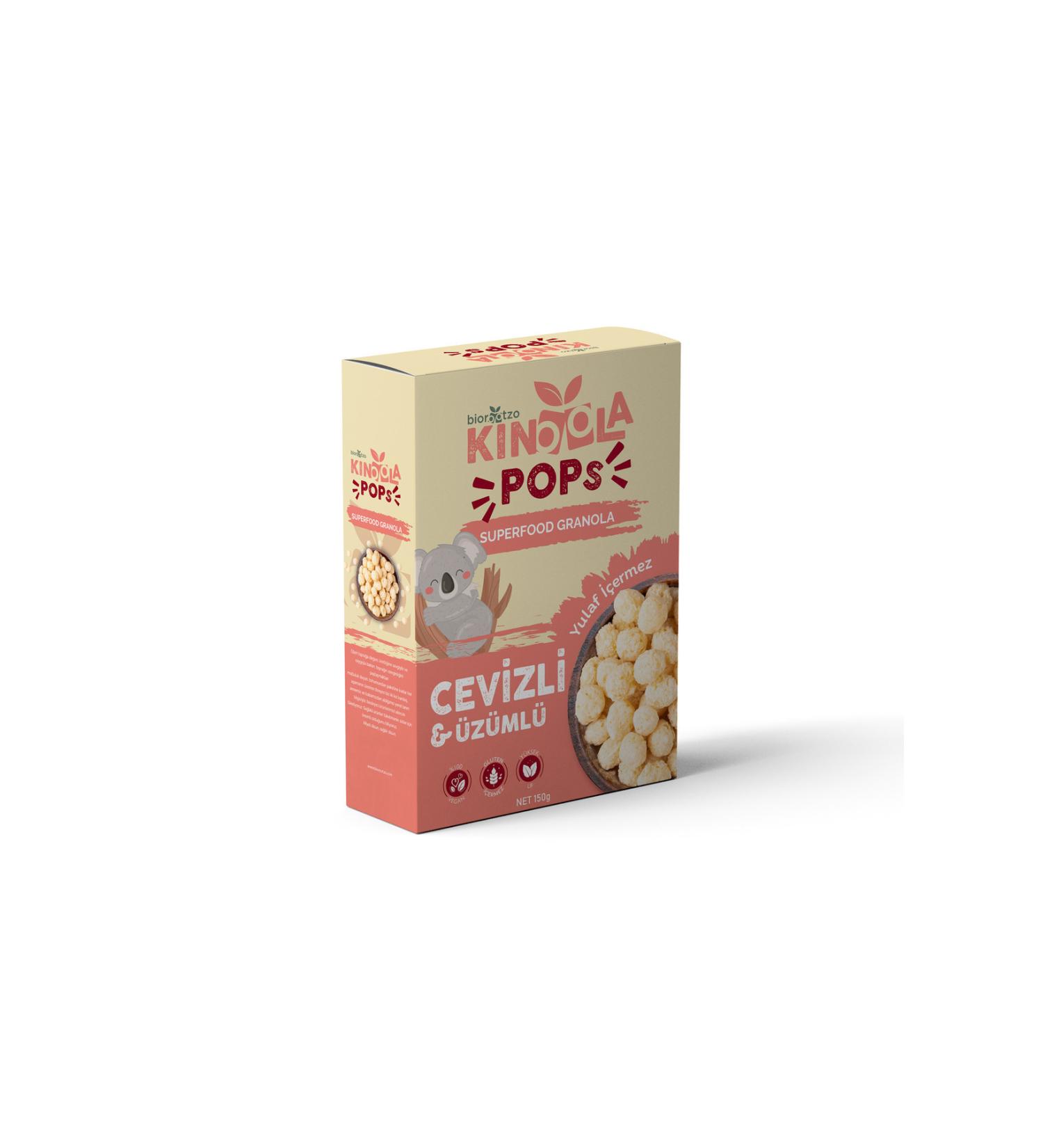 Biorootzo Quinoola Pop Breakfast Cereal with Walnuts and Raisins Oatmeal-Free Gluten-Free Vegan Granola 150 gr - Buy Online on GoSupps.com