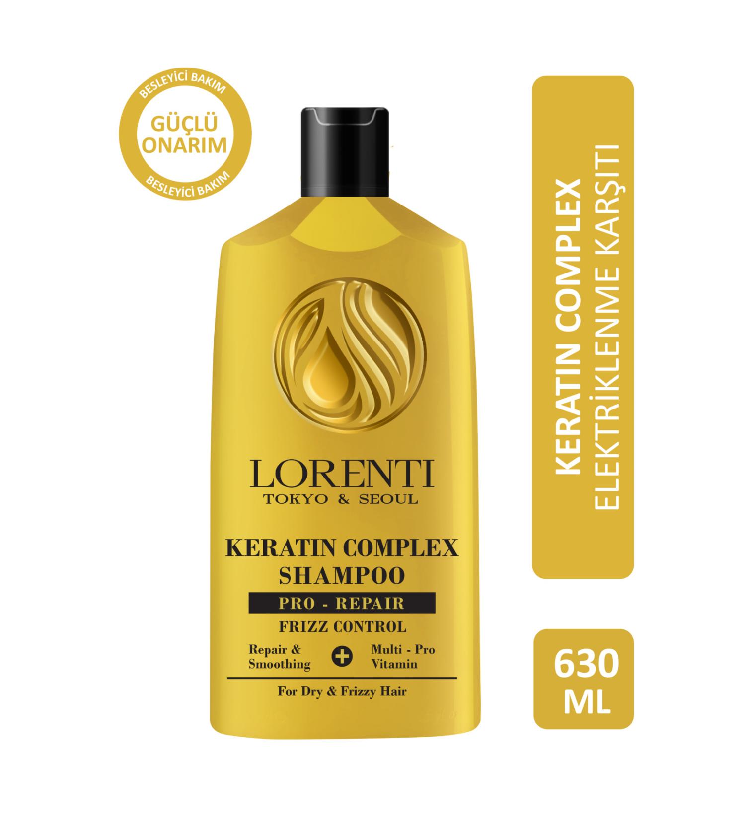 LORENT Keratin Complex Shampoo Anti-frizz 630 ml
