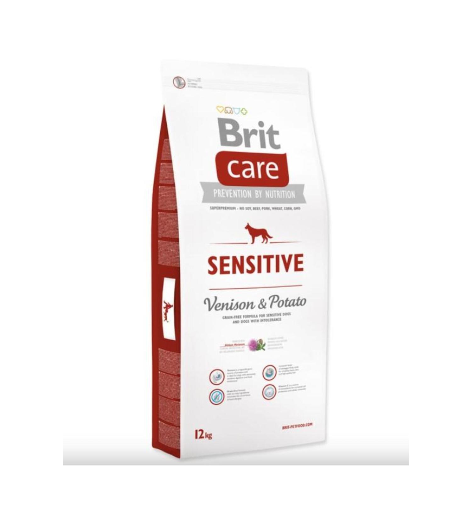 Brit Care Sensitive Deer Grain-Free Adult Dog Food for All Breeds 12 kg