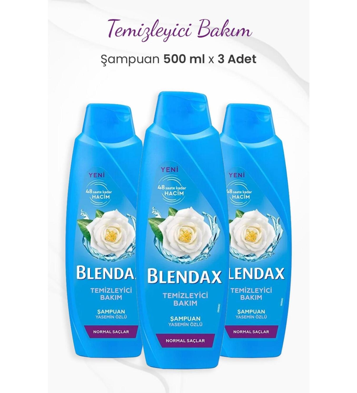 Blendax Jasmine Essence Cleansing Care Shampoo 500 ml x 3 Pieces