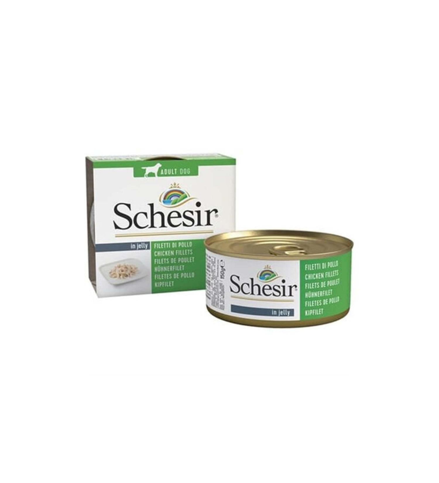 Schesir Jelly Pouch Chicken Fillet Canned Adult Dog Food 150 Gr