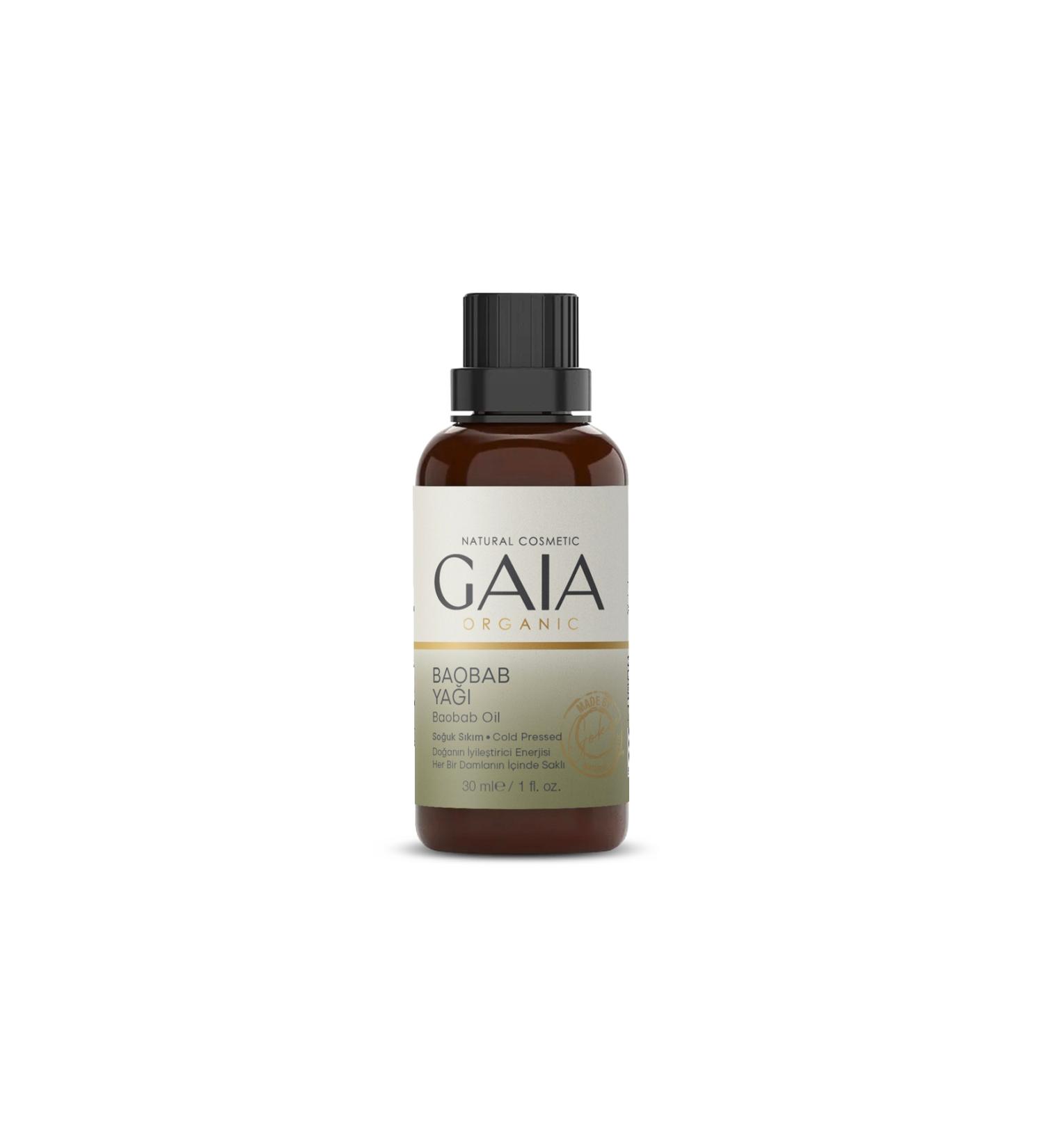 Gaia Organic Cold Pressed Baobab Oil 30 Ml(Glass Dropper)