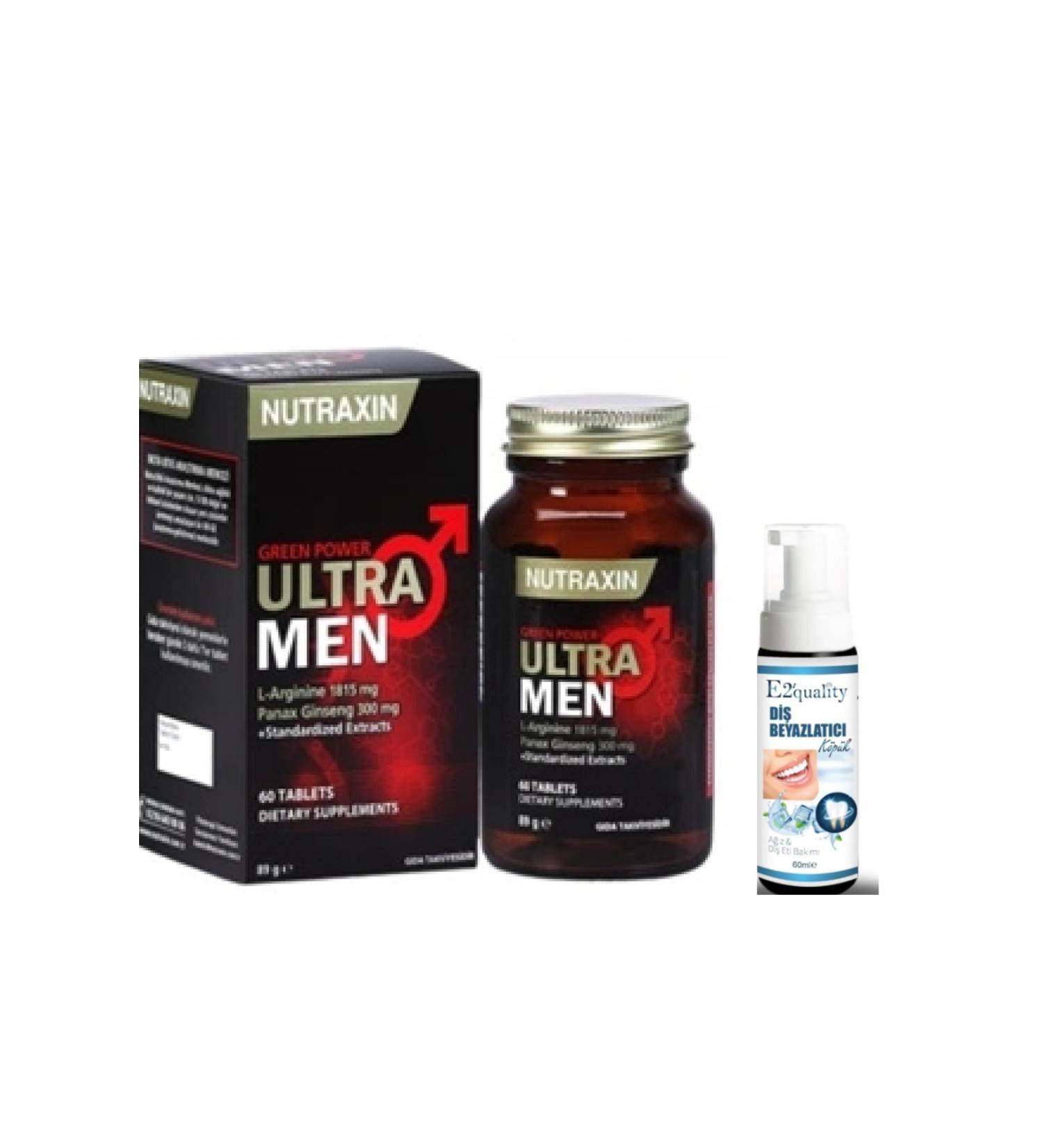 Nutraxin Ultra Men 60 Tablets - Teeth Whitening Foam
