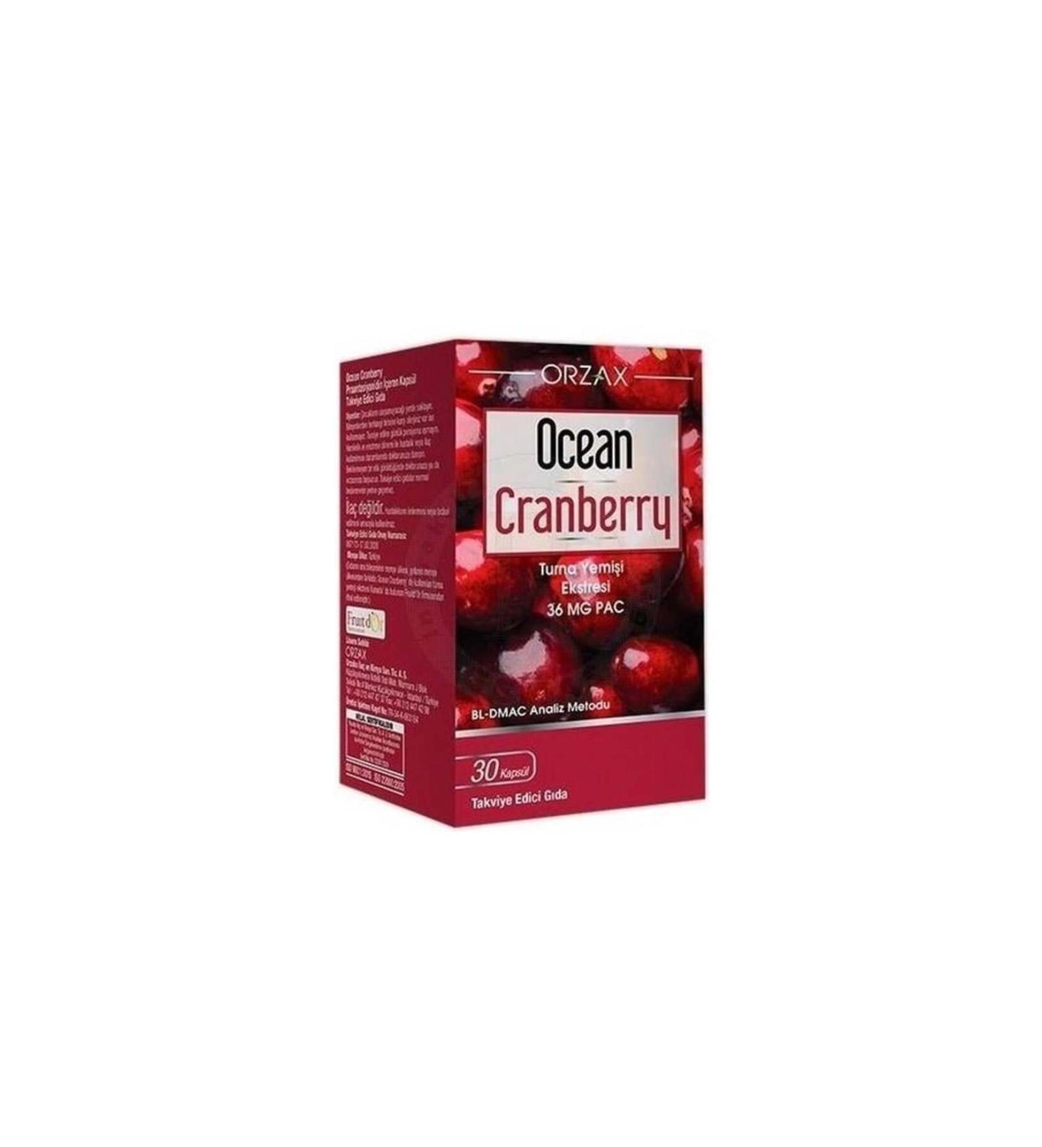 Ocean Cranberry Cranberry Extract 36 mg Pac 30 Tablets Cranberry Containing Supplementary Food.orzx