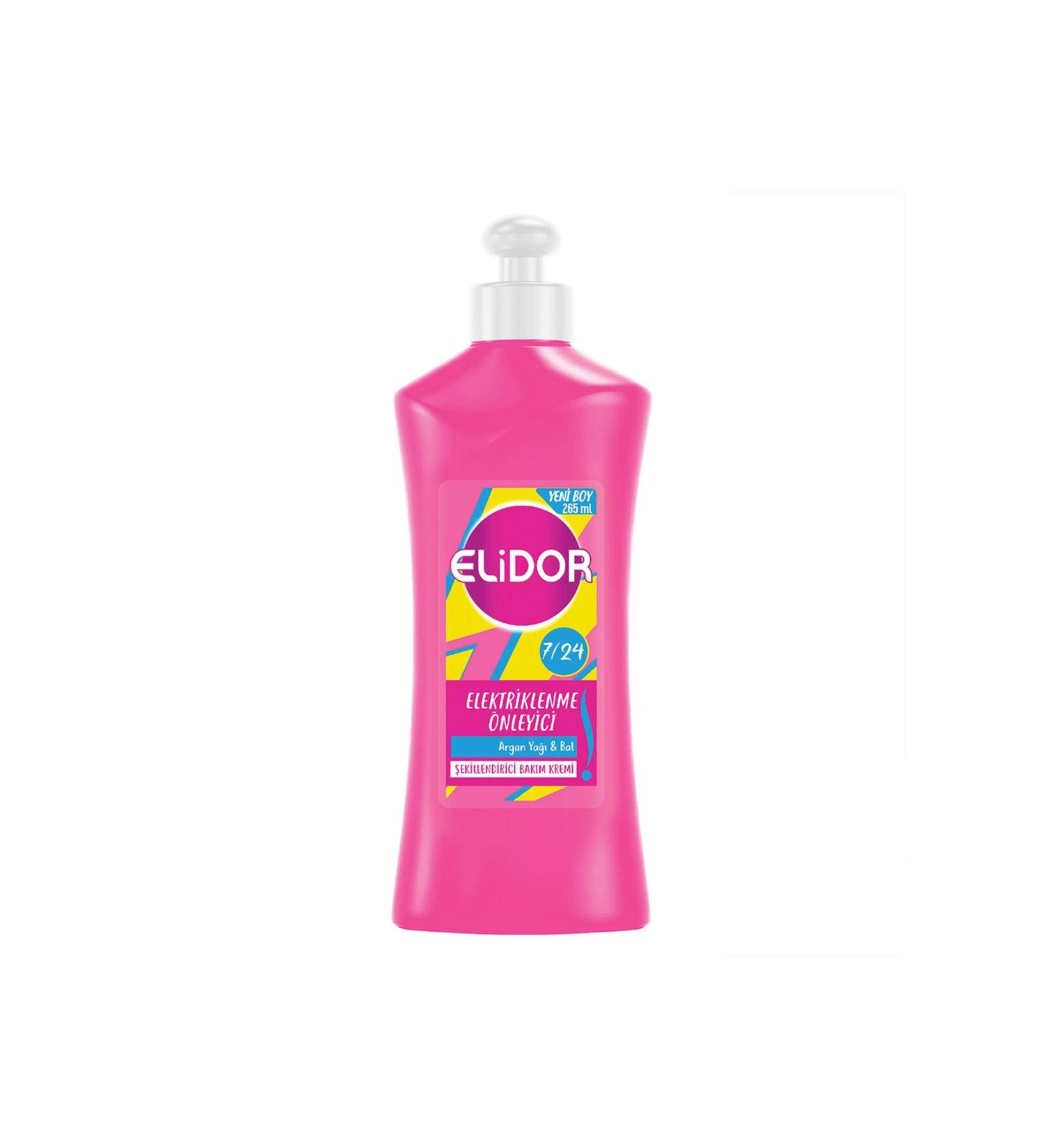Elidor 7/24 Styling Hair Care Cream Anti-Friction Argan Oil & Honey 265 ml
