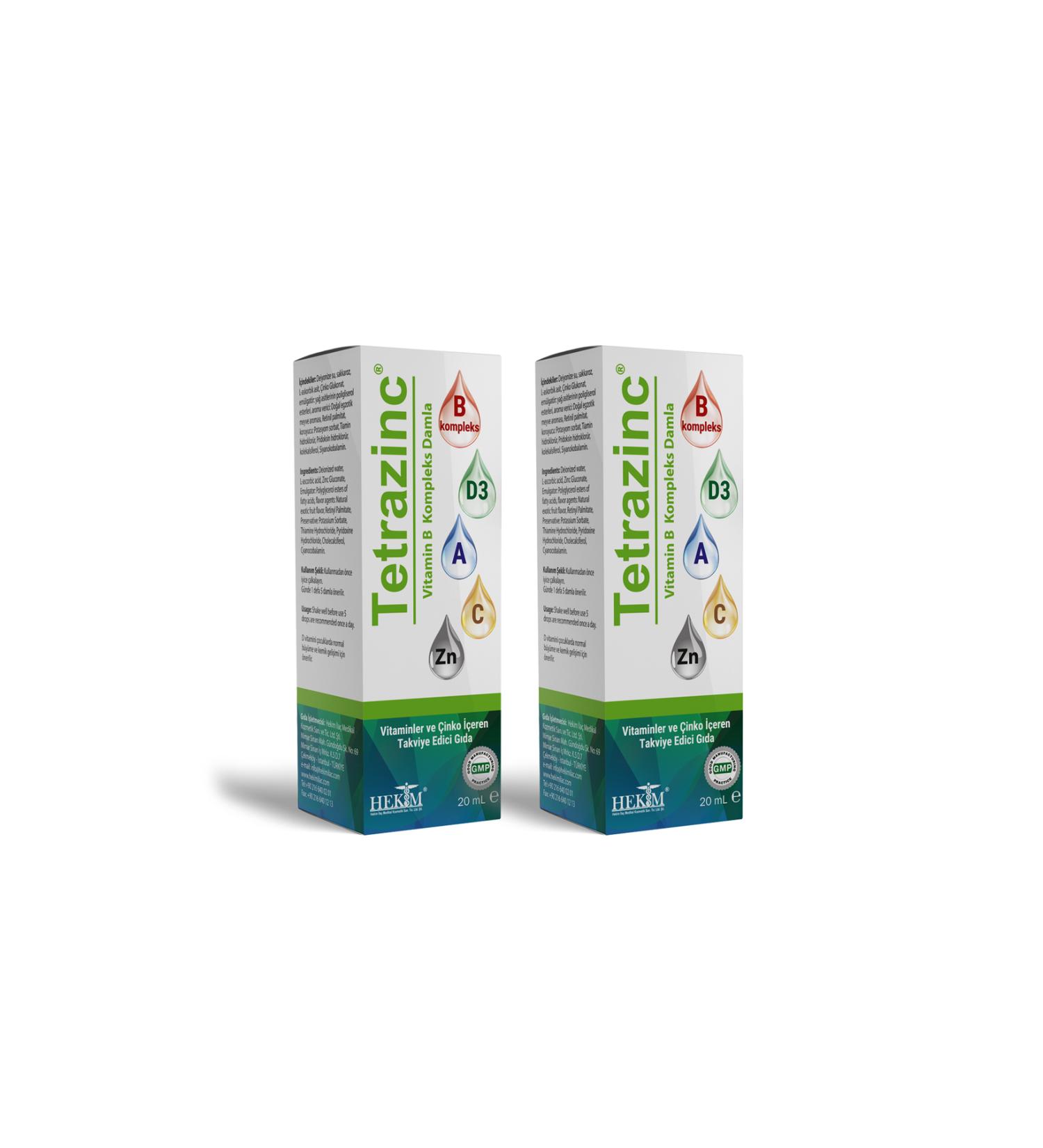 Tetrazinc Drop Vitamin 2 Pack