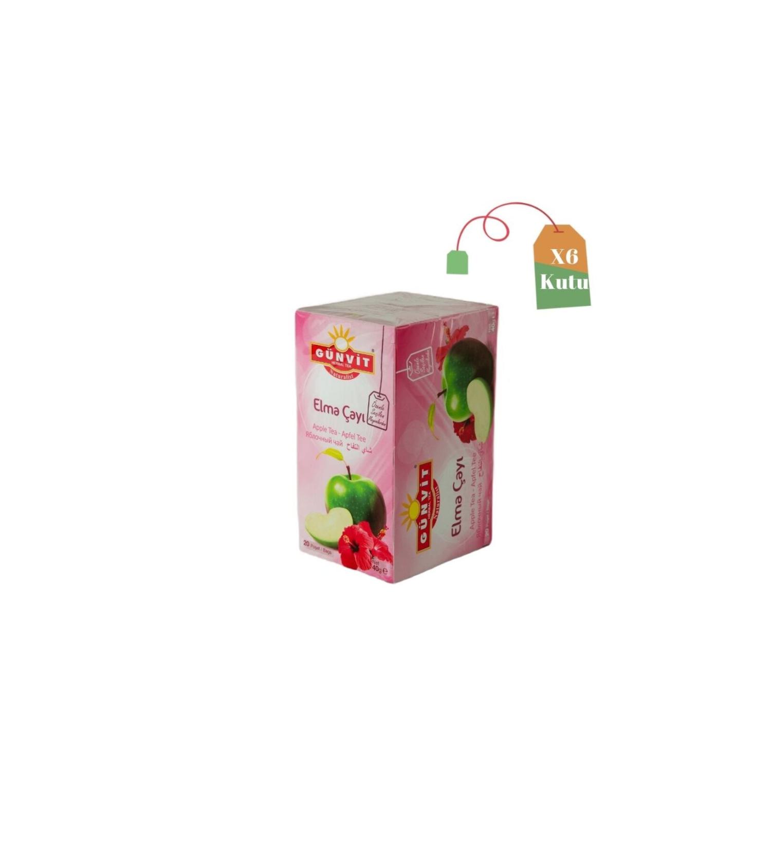 G nvit Fruit Apple Tea Glass Filter Bag 20 Pieces Box X 6