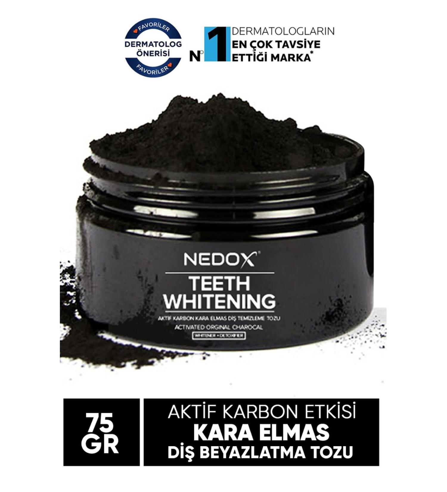 NEDOX Black Diamond Active Carbon Teeth Whitening Powder 75 Gr - Buy Online on GoSupps.com