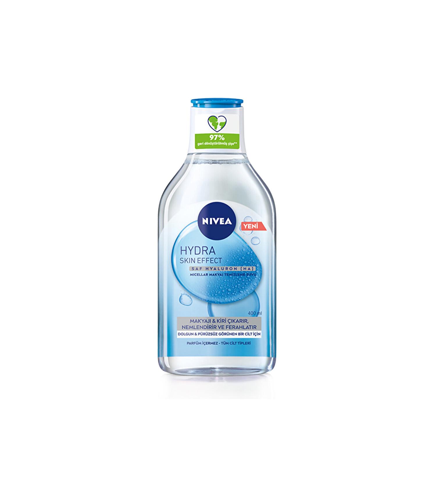 NIVEA Hydra Skin Effect Micellar Make-Up Remover Water with Pure Hyaluron 400 ml