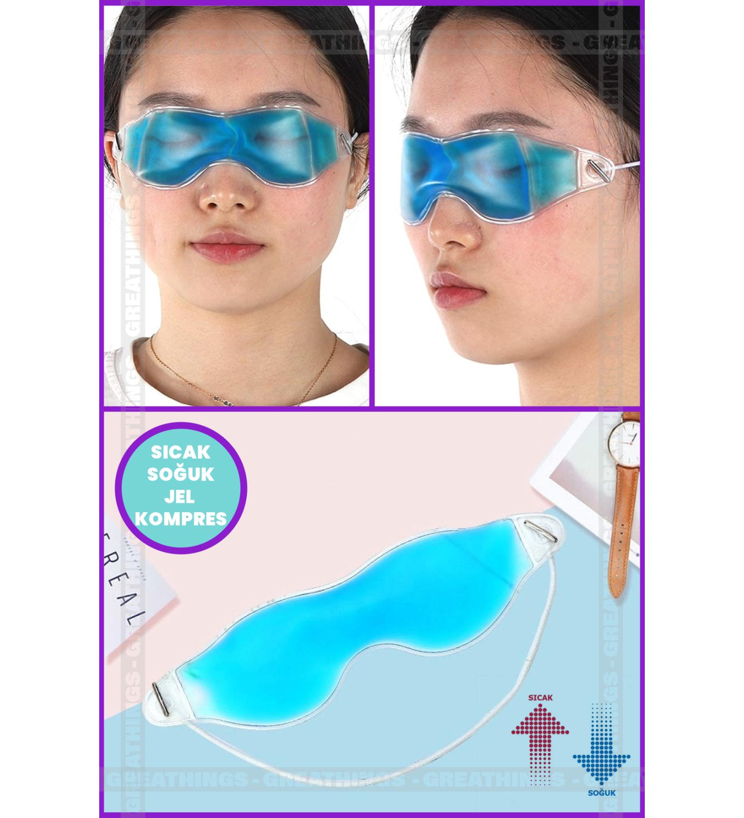 Greathings Glycerol Gel Eye Mask Cold / Hot Use Compress Thermogel Massage Mask - Buy Online on GoSupps.com