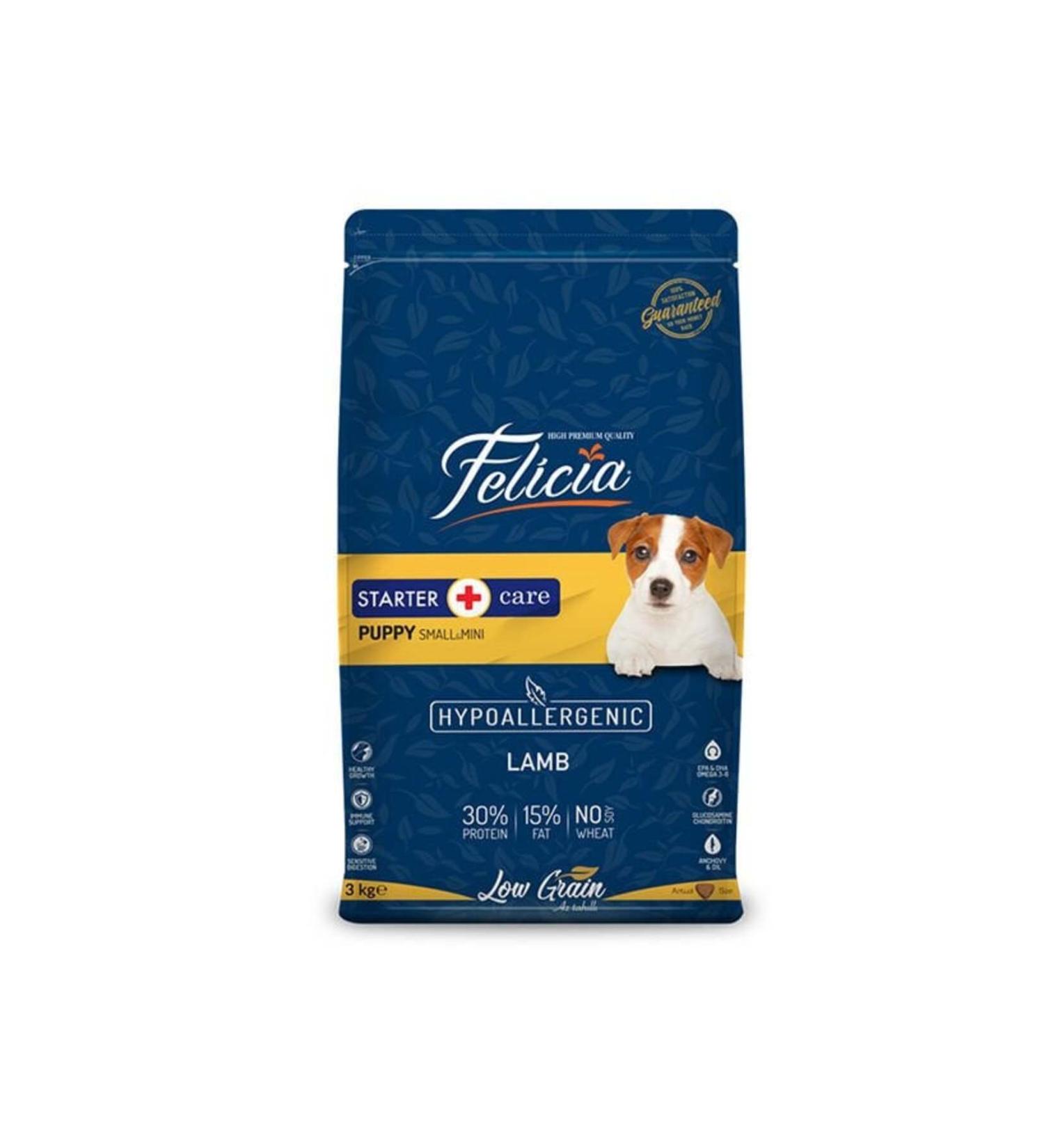 felica Felicia Hypoallergenic Lamb Meat Small Breed Puppy Food 3 Kg
