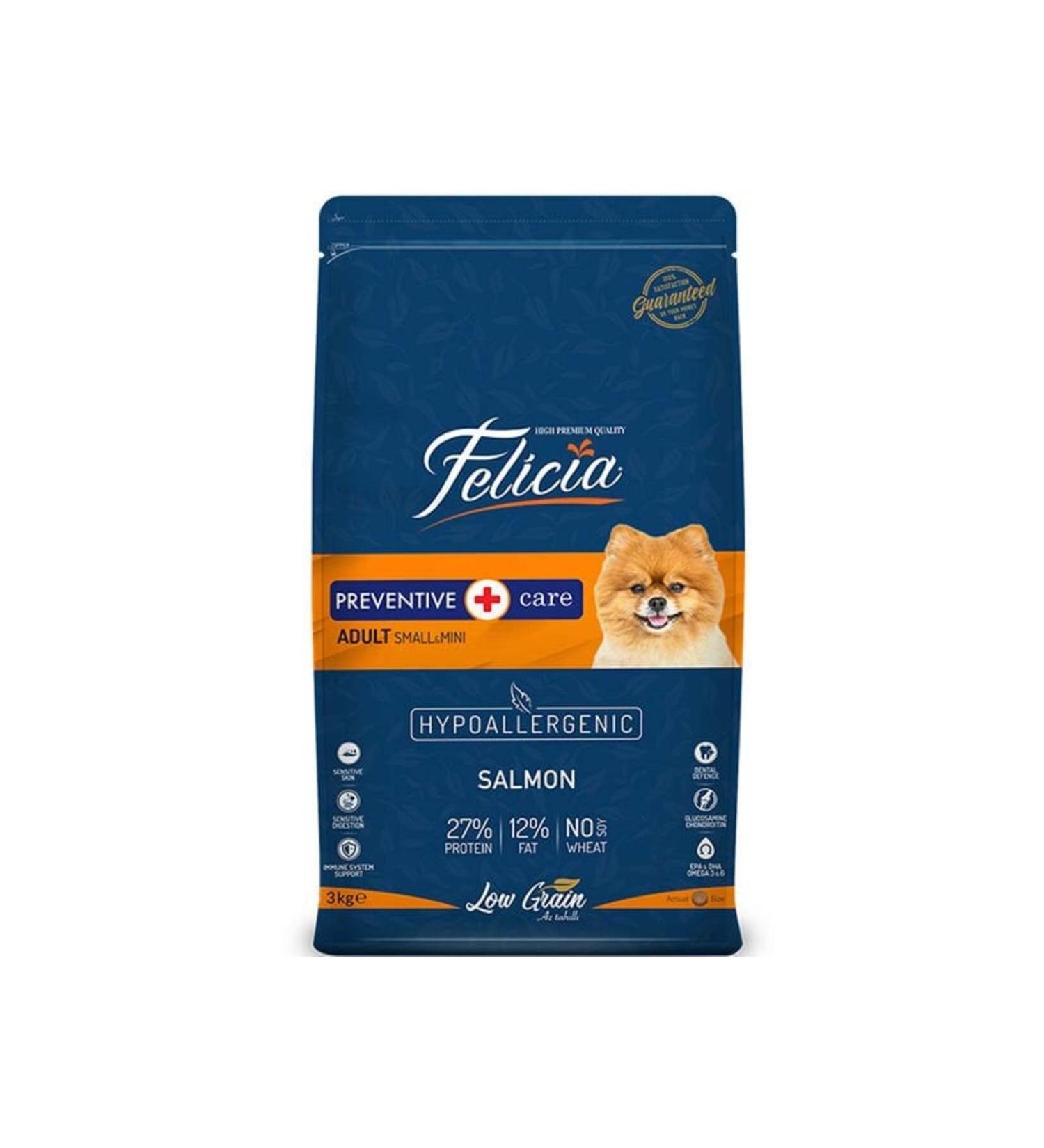felica Felicia Low Grain Hypoallergenic Salmon Small Breed Adult Dog Food 3 Kg