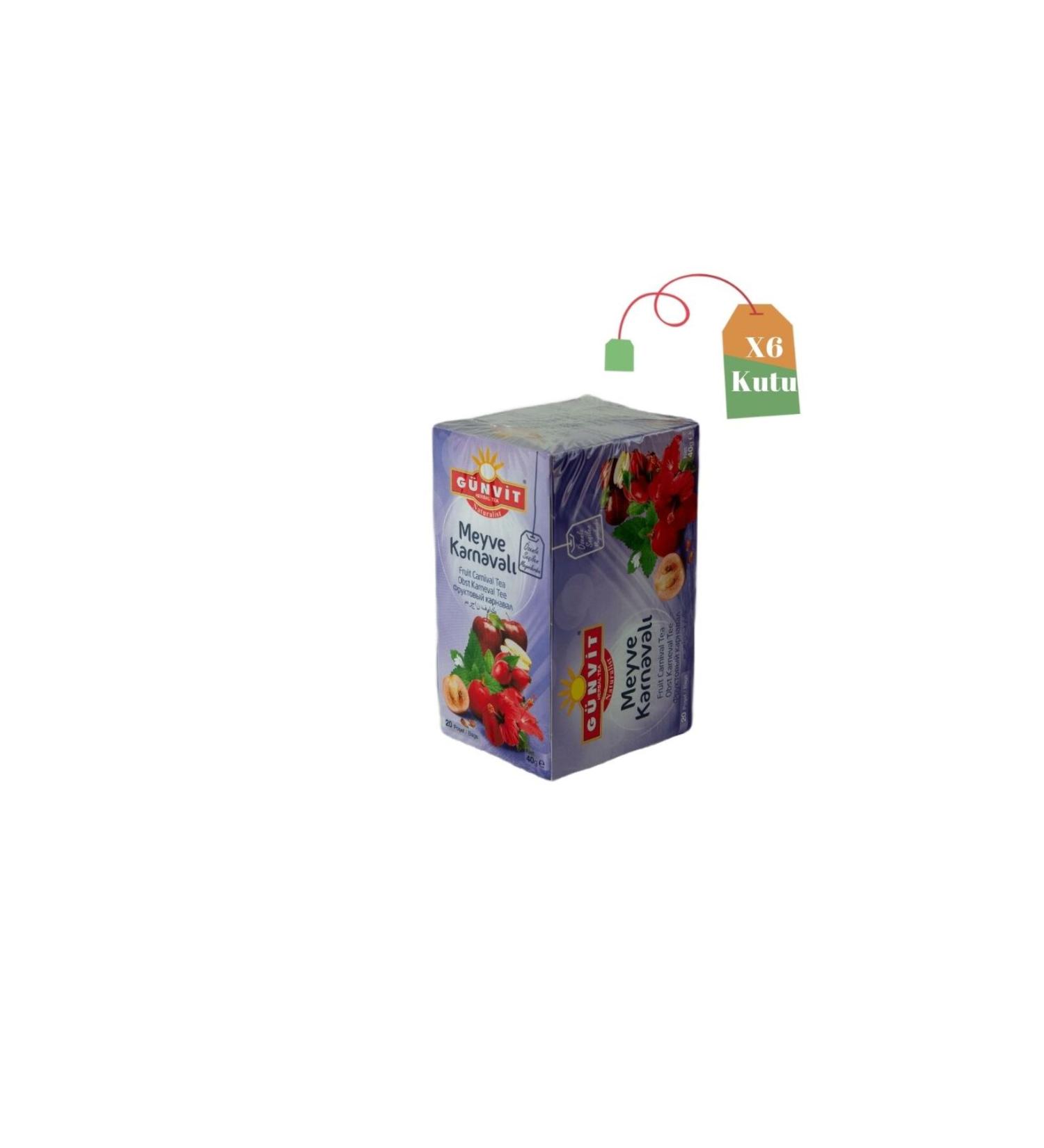 G nvit Fruit Carnival Tea Glass Filter Bag 20 Pieces Box X 6