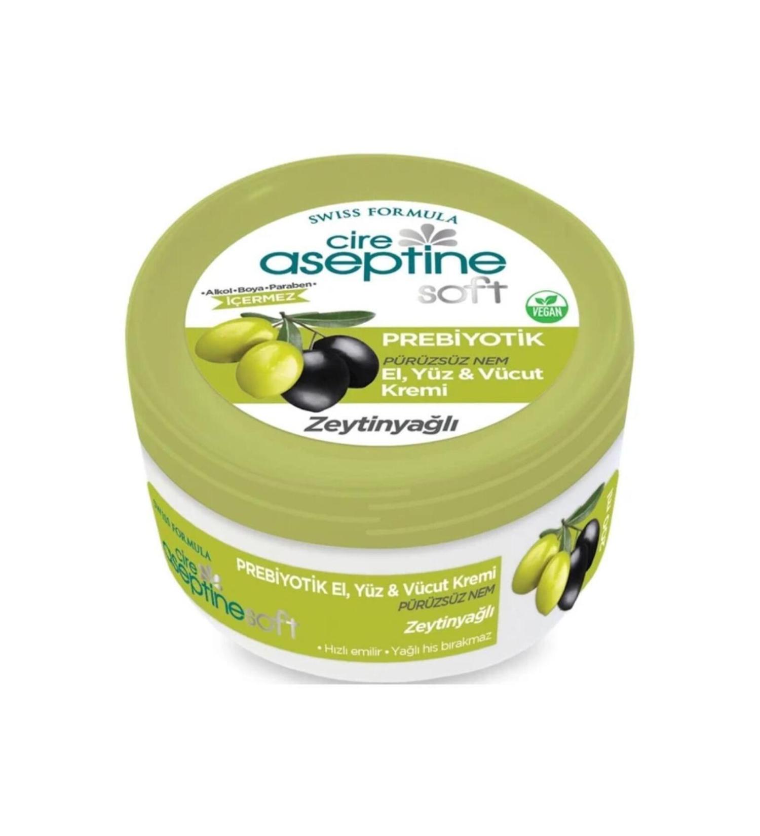 Cire Aseptine Soft Olive Oil Prebiotic Moisturizing Cream 200 ml