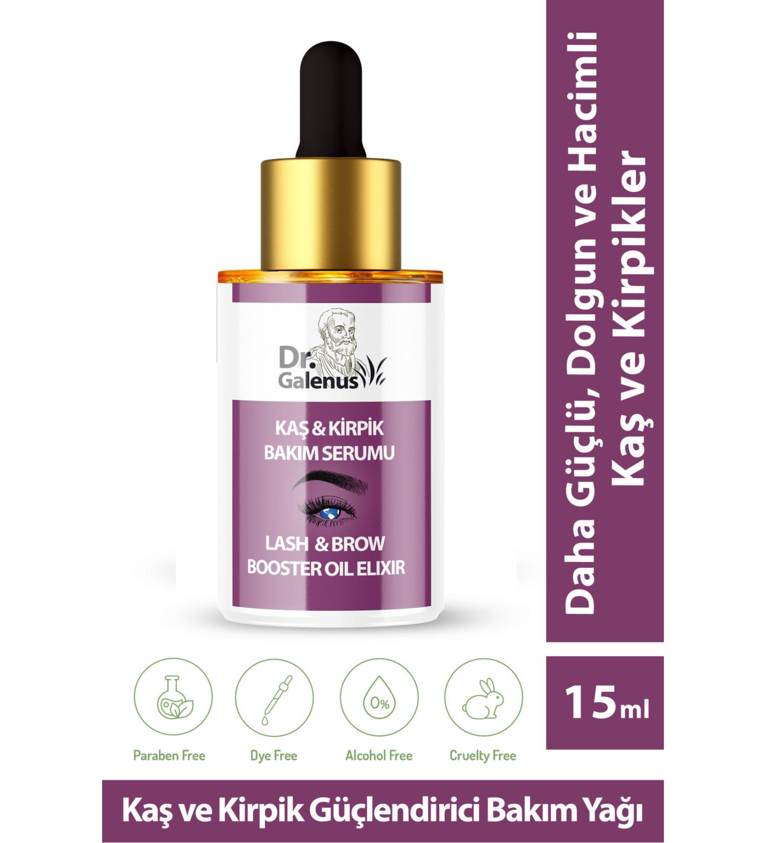 Dr. Galenus Eyebrow & Eyelash Care Serum (Argan Oil - Castor Oil - Almond Oil - Vitamin E) 15 ml - Buy Online on GoSupps.com