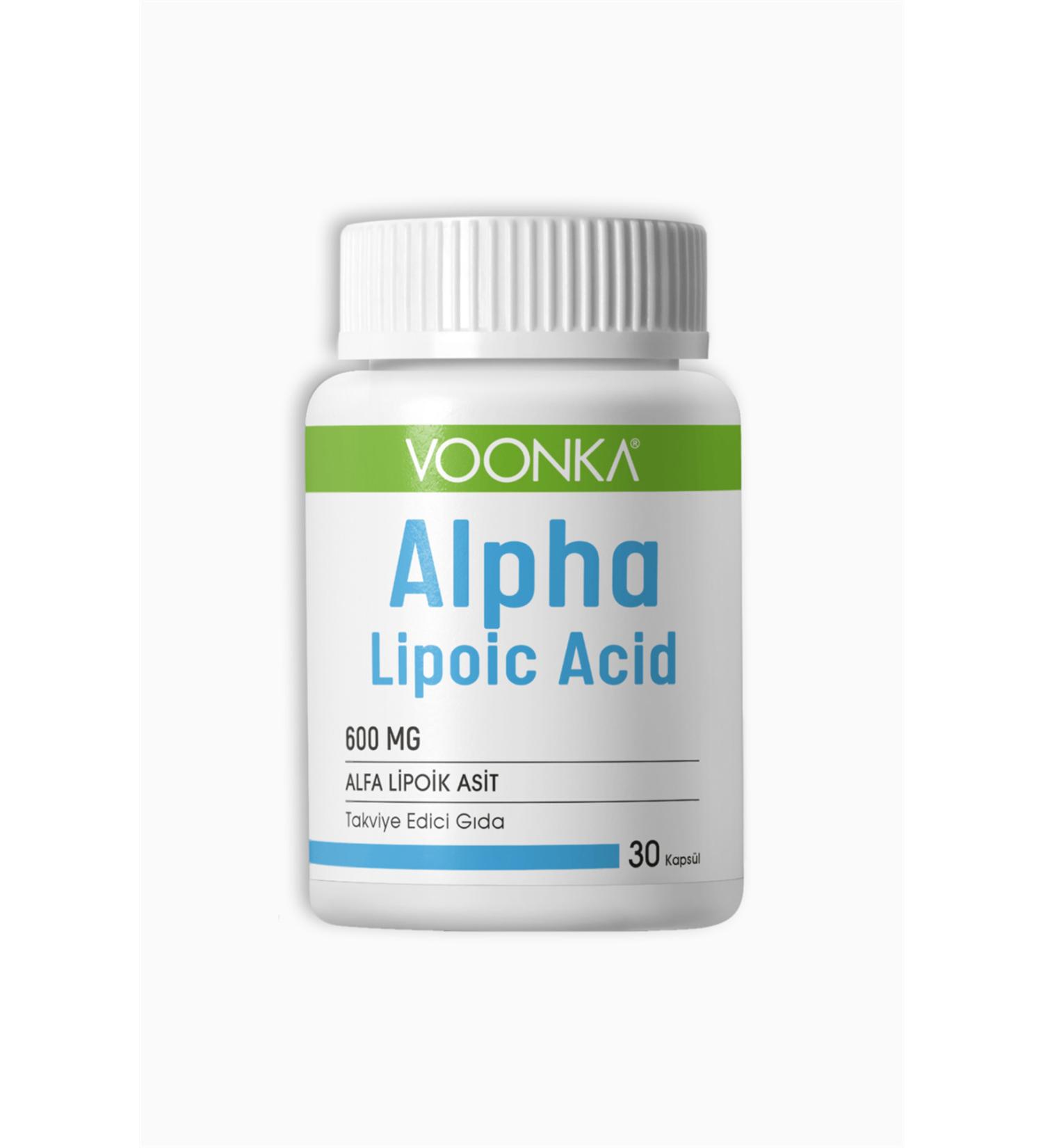 Voonka Alpha Lipoic Acid 600 Mg Anti-Aging 30 Capsules