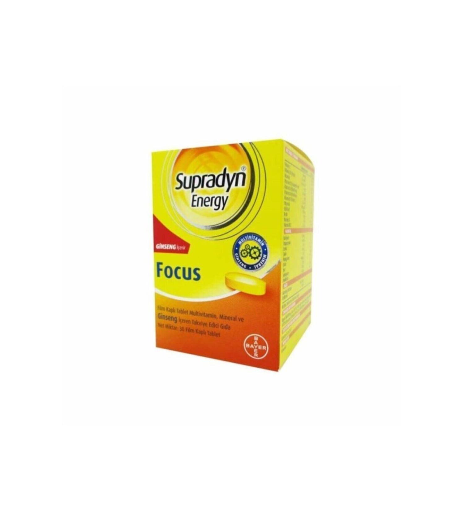 Supradyn Energy Focus 30 Film-Coated Tablet 8699546090419