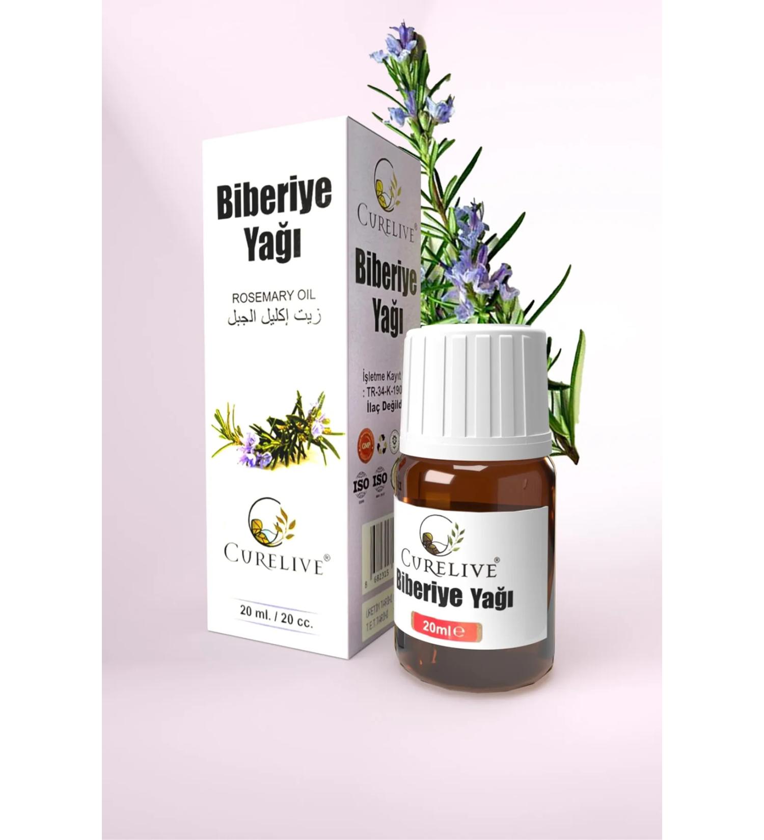 CURELIVE Natural Rosemary Oil Suitable for All Skin Types 20ml Glass Bottle Cleanser 1pc - Buy Online on GoSupps.com