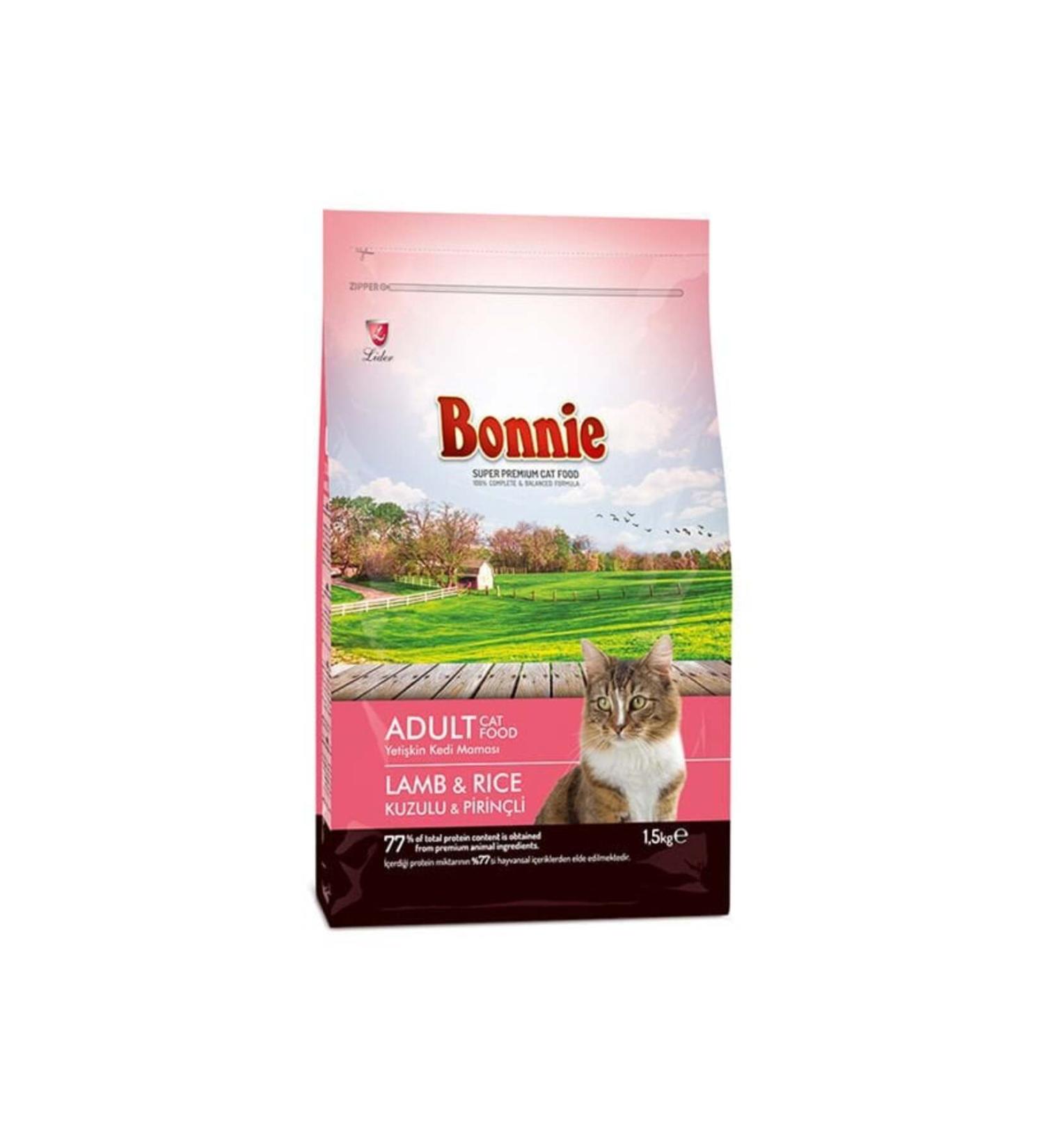 Bonnie Adult Lamb and Rice Adult Cat Food 1.5 Kg