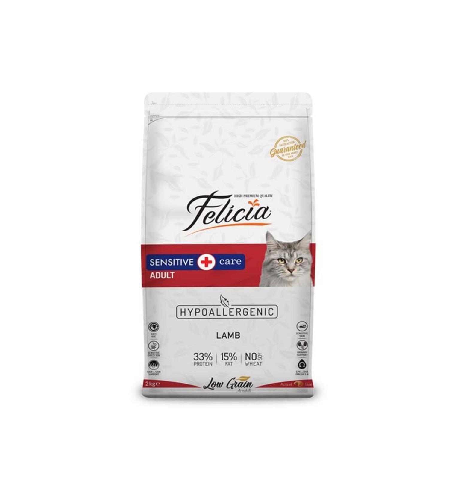 felica Felicia Low Grain Hypoallergenic Lamb Adult Cat Food 2 Kg