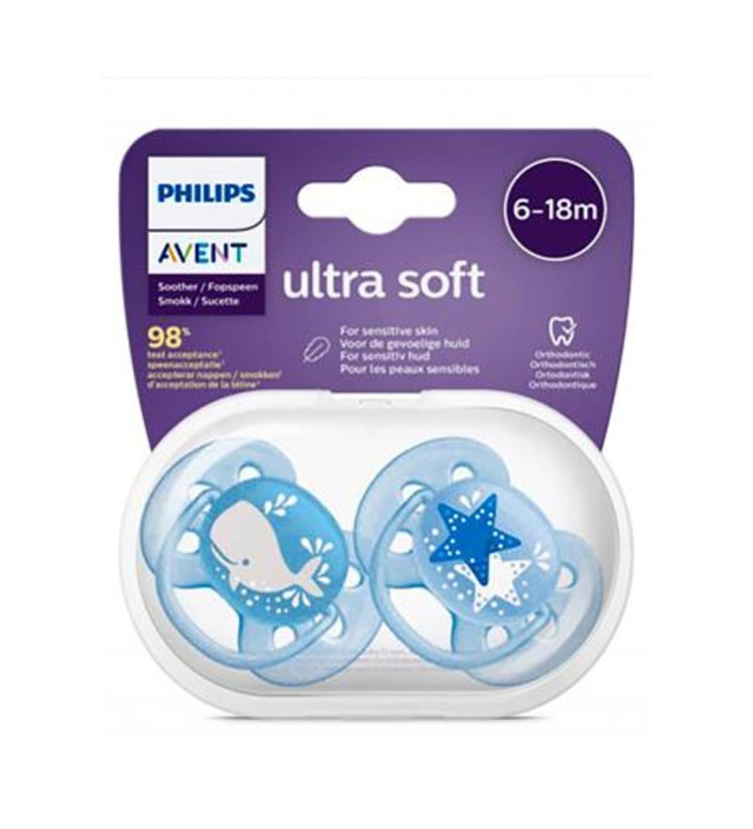 Philips ( 1 PIECE ) Philips Avent 6-18 Months Male Ultra Soft Pacifier