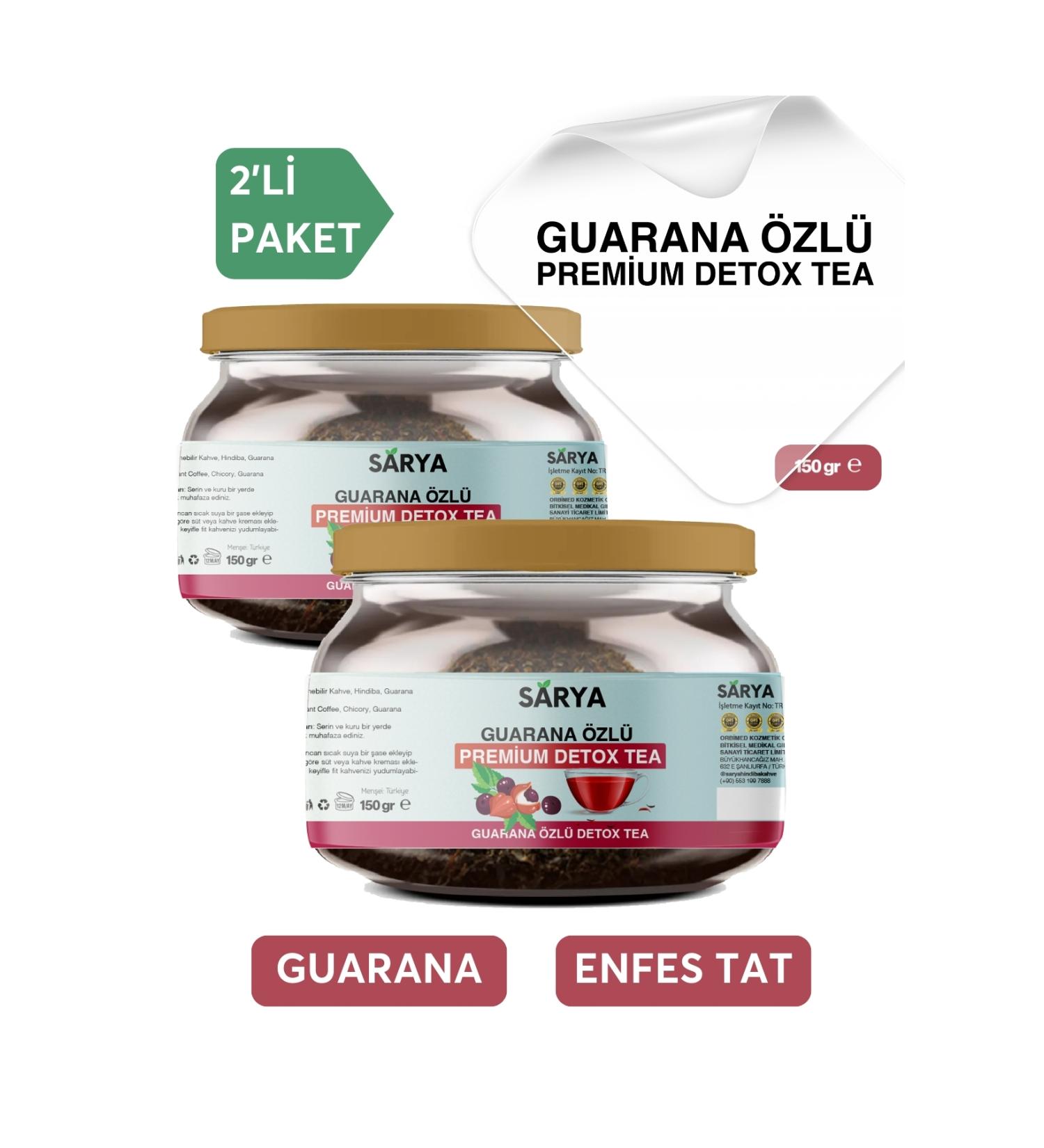 SARYA 2 Pieces Guarana Extract Premium Detox Tea 2 x 150 gr