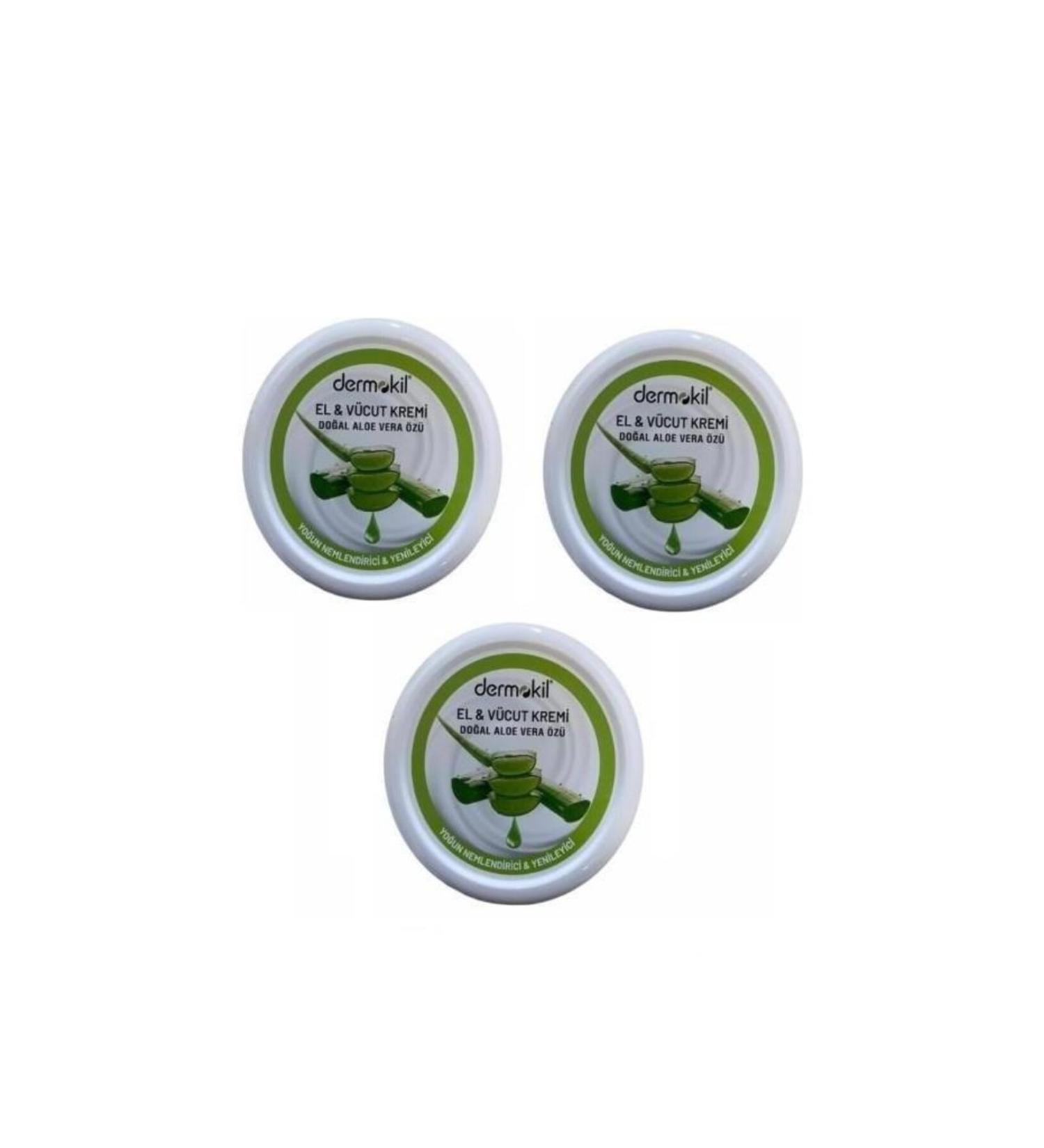 Dermokil Aloe Vera Hand Cream Jar 220ml x 3 Pieces