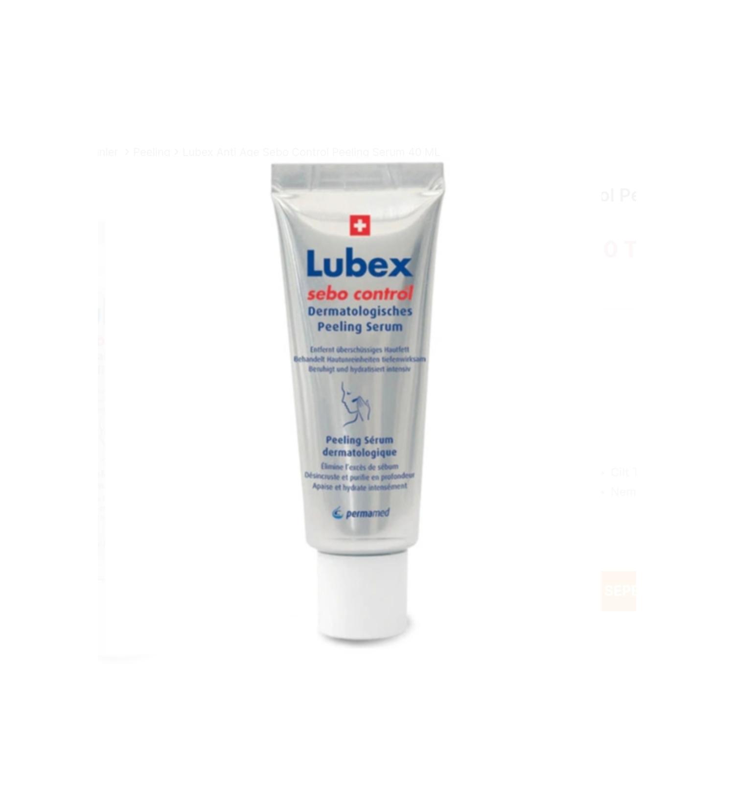 Lubex Effective on Acne Scars Anti-Age Sebo Control Peeling Serum 40 ML