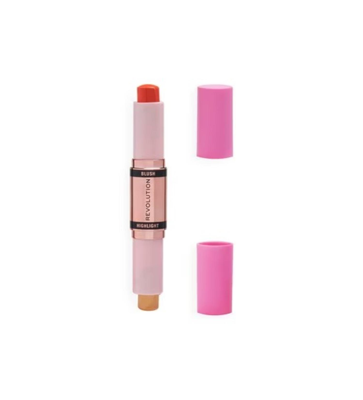 Revolution Blush and Highlighter Stick Coral