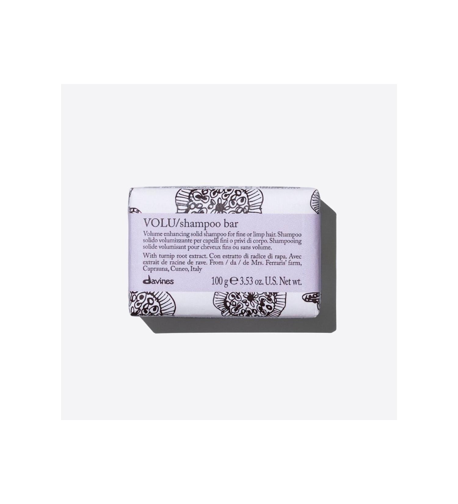 Davines Volumizing Solid Shampoo for Brittle Hair 100 gr-Volu Shamapoo Bar