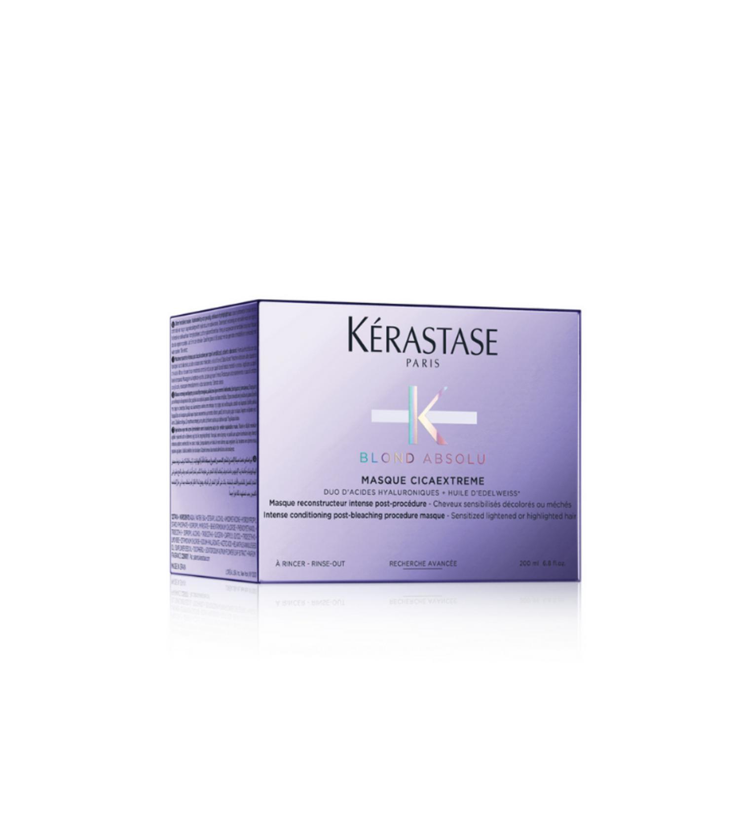 Kerastase Blonde hair mask with a rich creamy texture that strengthens the hair fibers after the procedure