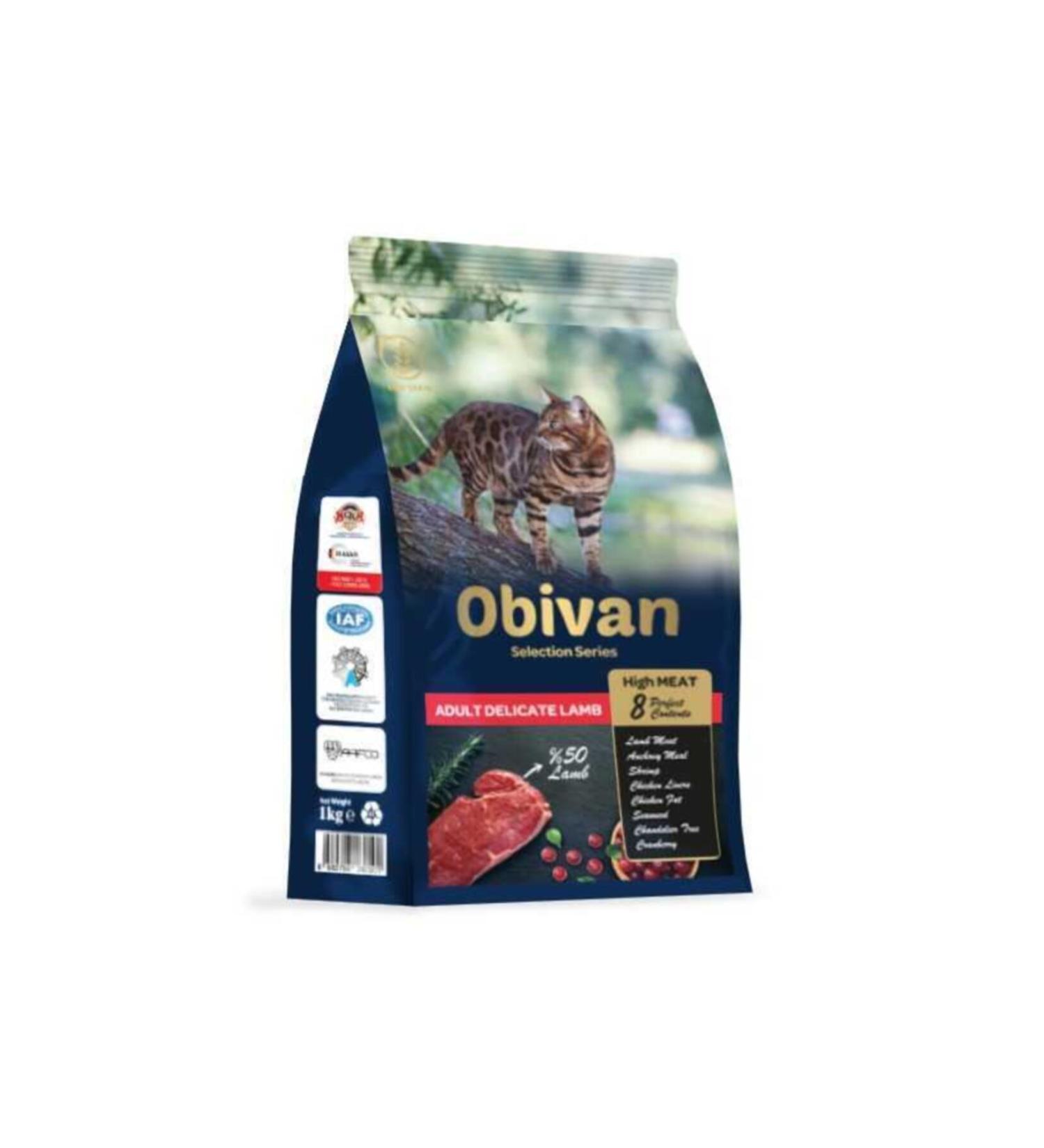 obivan Low Grain Delicate Lamb Cat Food 1 kg X 6 Pieces