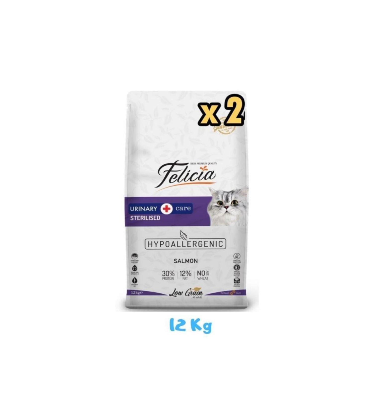 Felicia Sterilized Neutered Salmon Cat Food 12 Kg (2 Pieces)