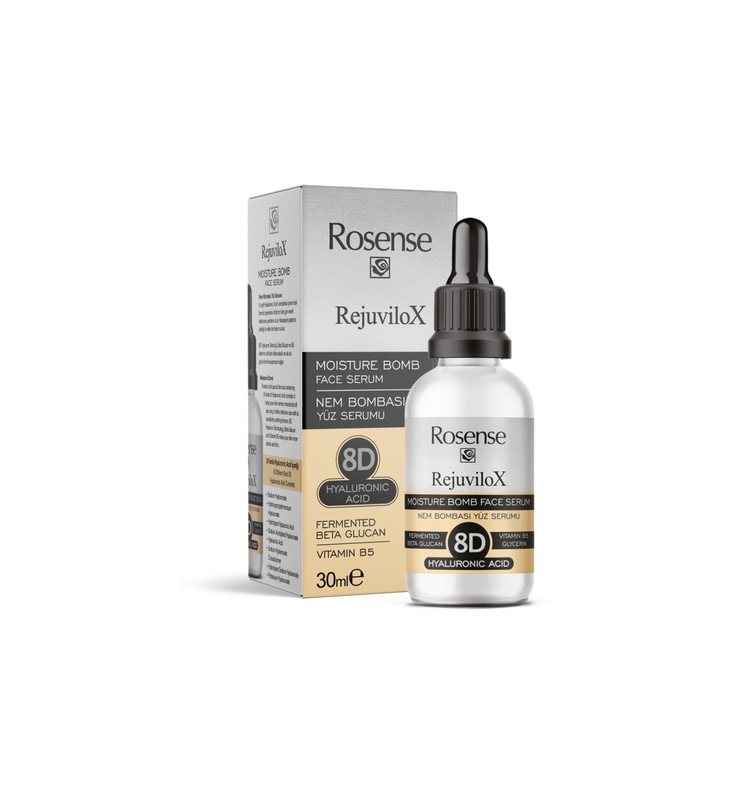 Rosense 8 D HYALURON AND BETA GLUCAN MOISTURE BOMB FACE SERUM