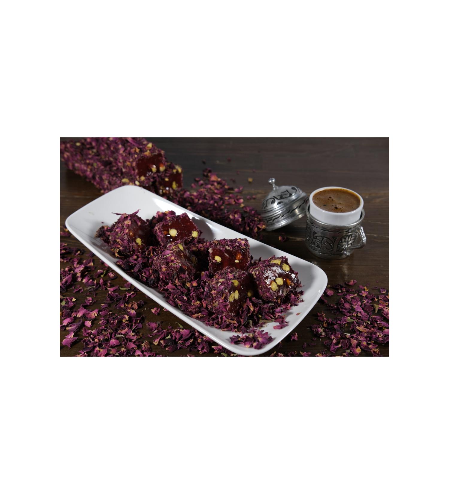 ALTINYAYLA TURKISH DELIGHT with Pomegranate Pistachio and Rose Petals (500 GR)