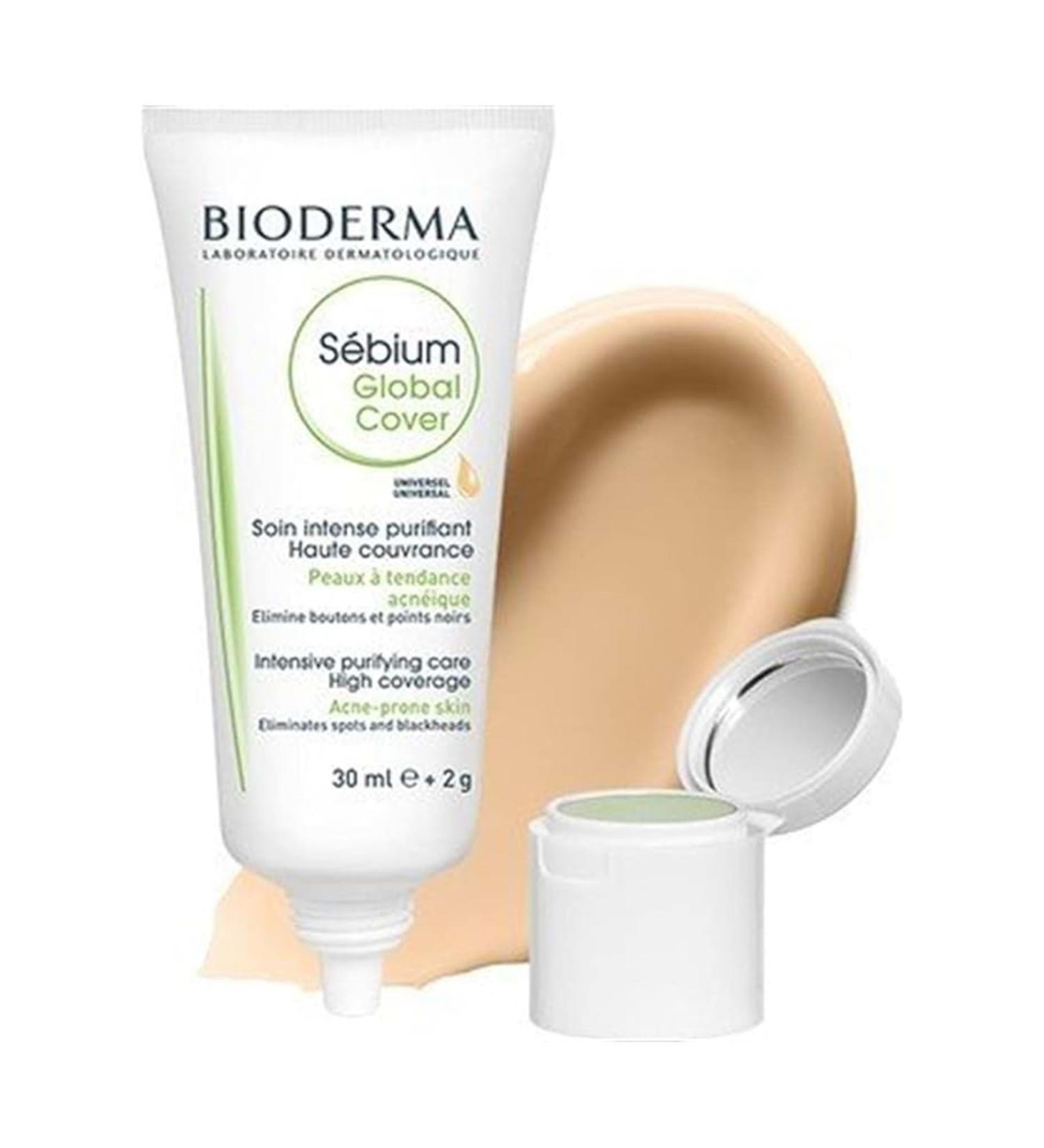 Bioderma Sebium Global Cover Color Care Cream for Mixed and Oily Skin with Aha and Salicylic Acid 30 ml